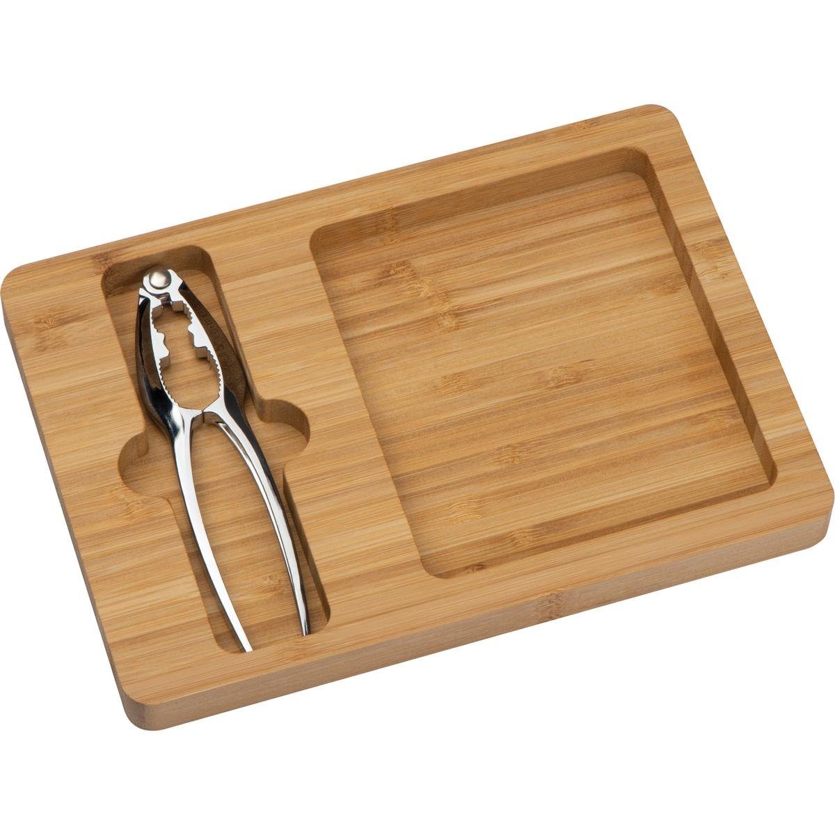 Nussknacker Nussknacker aus Metall mit Bambusschale