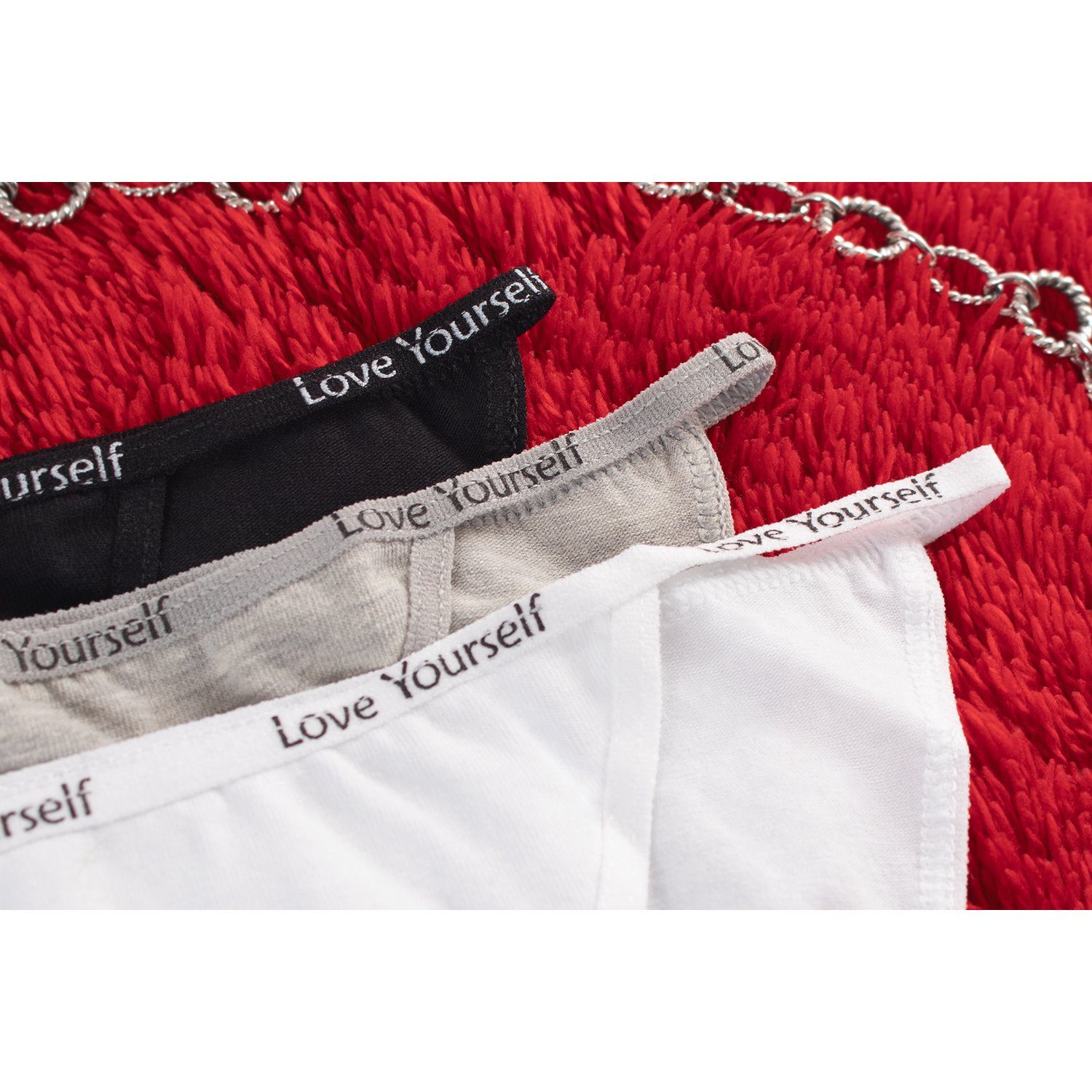 celodoro Slip Damen Slip (6er Pack) mit Ziergummi und Schriftzug