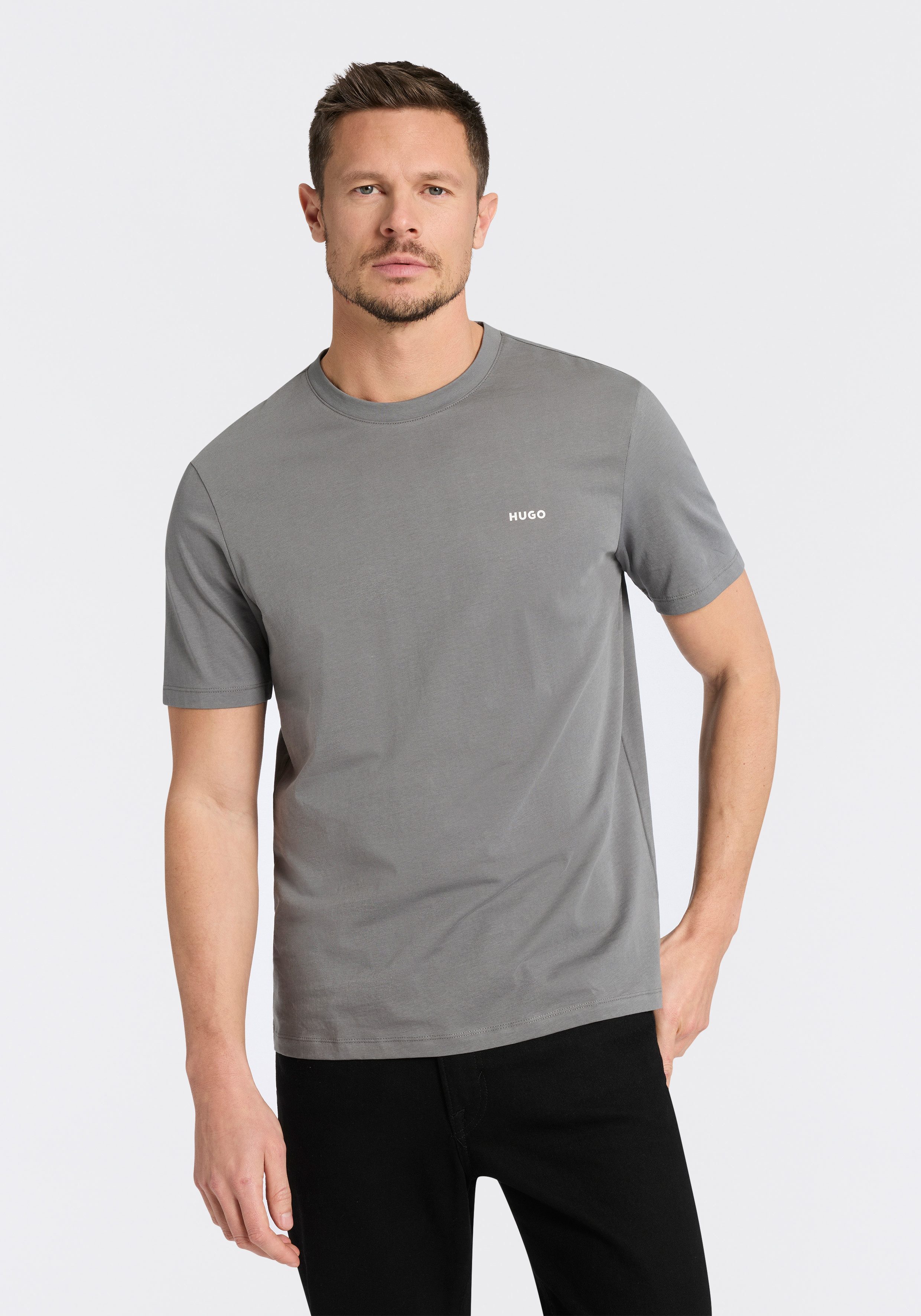 HUGO T-Shirt Dero Rundhalsausschnitt, Regular Fit, Basic Must Have günstig online kaufen