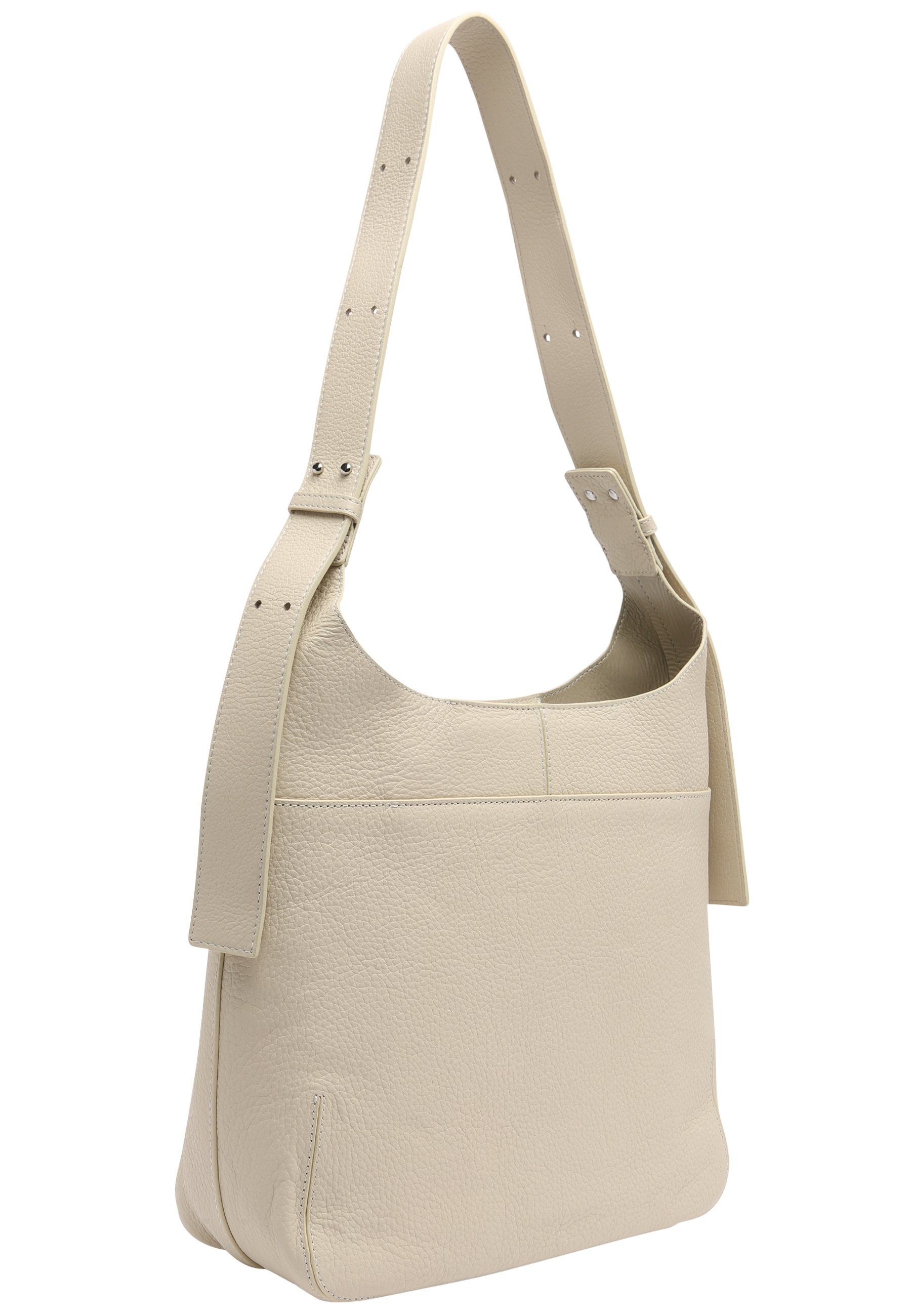 Marc O'Polo Hobo SAND mit Cara, Label-Applikationen CHALKY