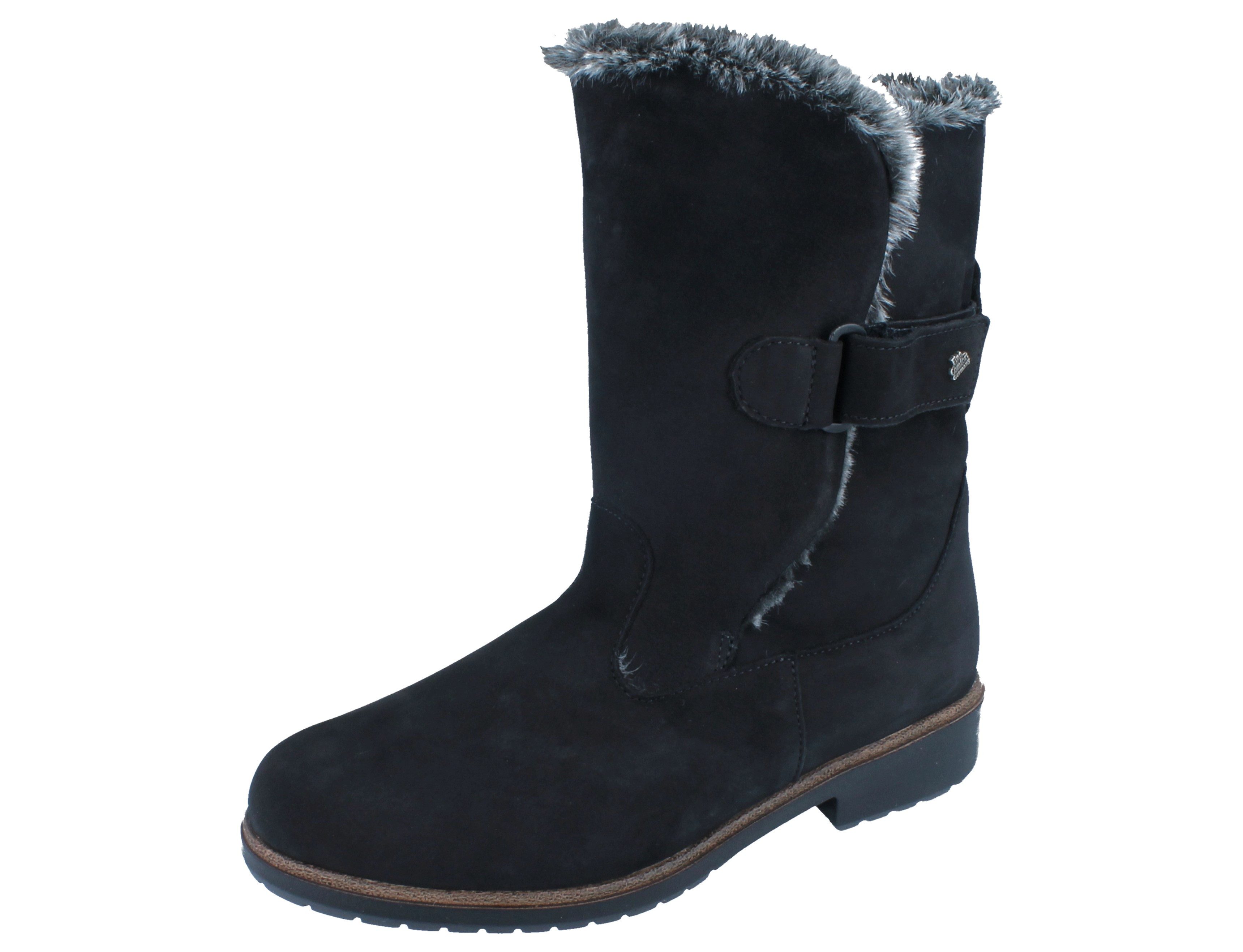 Finn Comfort FINN COMFORT Lizzola Damen Winterstiefel schwarz Nubukleder Winterstiefel Wechselfußbett