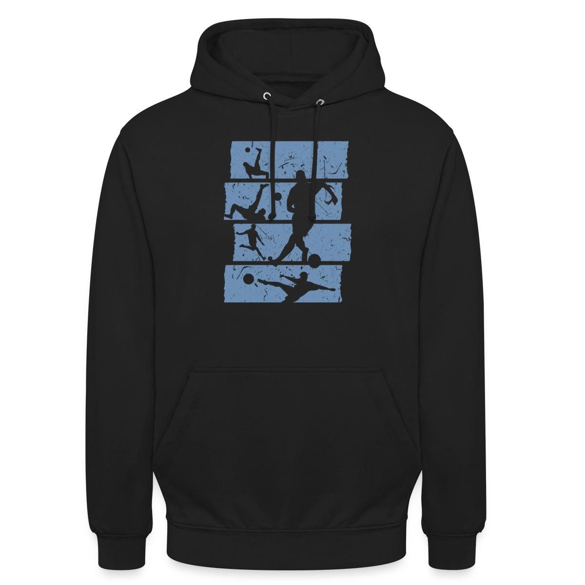 Spreadshirt Hoodie Stilisierter Fußball Fußball Fan Unisex Hoodie (1-tlg) Unisex-Schnitt: Sitzt bei Männern körpernah, bei Frauen weit
