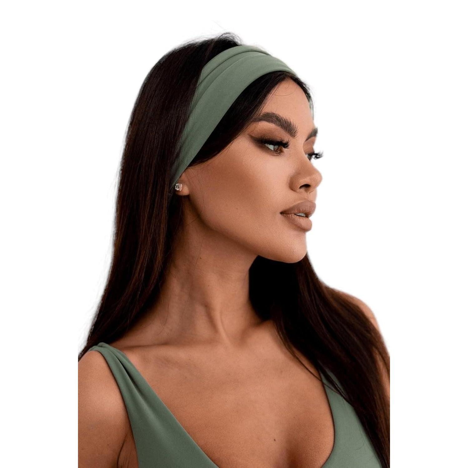 Haarband Stirnband Damen Haarband Haarreifen Schwarz Grün 1 stück 1er Pack
