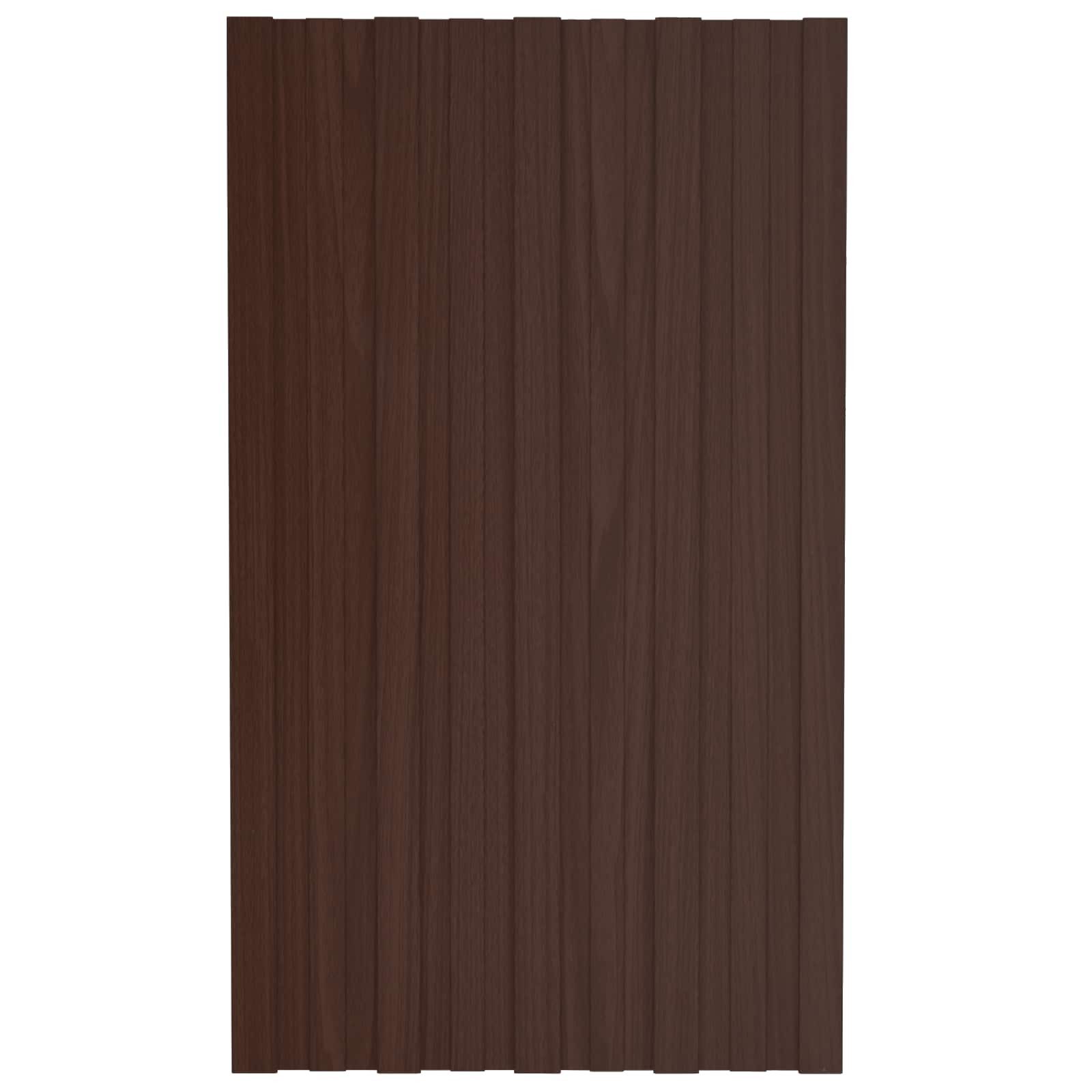 vidaXL Terrassendach Dachpaneel 36 stk. Braun 80 x 45 cm Verzinkter Stahl, (36-St)