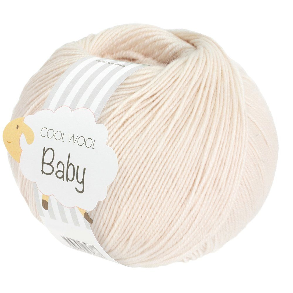 LANA GROSSA COOL WOOL BABY Häkelwolle, 220 m (besonders geeignet für Babystricksachen), 50 g