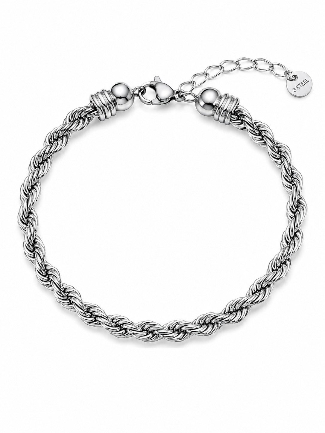 Brise Schmuck Armband Armband Damen Rope Chain verstellbar 21+3 cm (Einzelartikel, 1 Armband), Elegantes Rope-Chain-Armband mit verstellbarer Länge