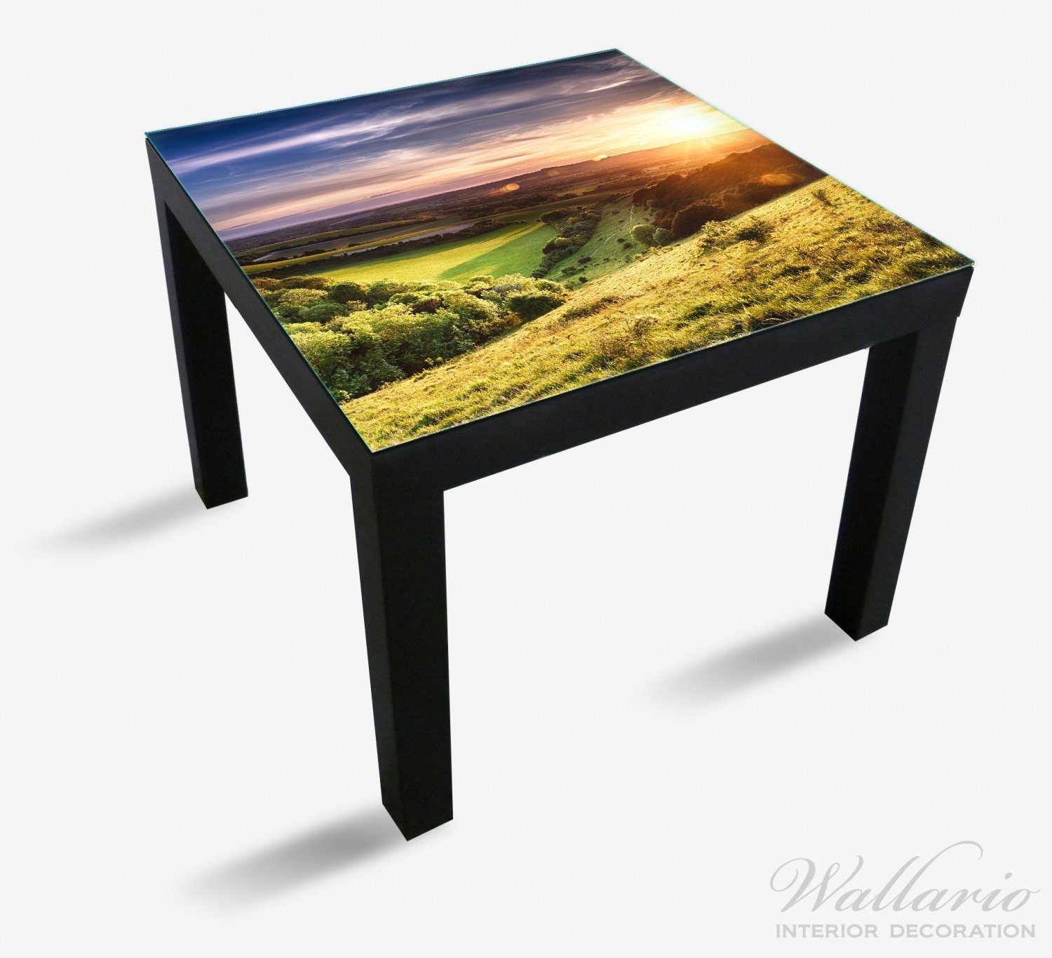 Tischplatte Sonnenuntergang St), (1 in Tisch Wallario für Ikea England Farbenfroher geeignet Lack