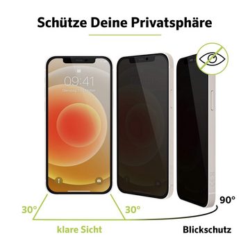 Artwizz PrivacyGlass, Displayschutz mit Blickschutz aus 100% Sicherheitsglas für iPhone 12 Pro Max, Displayschutzglas, Hartglas