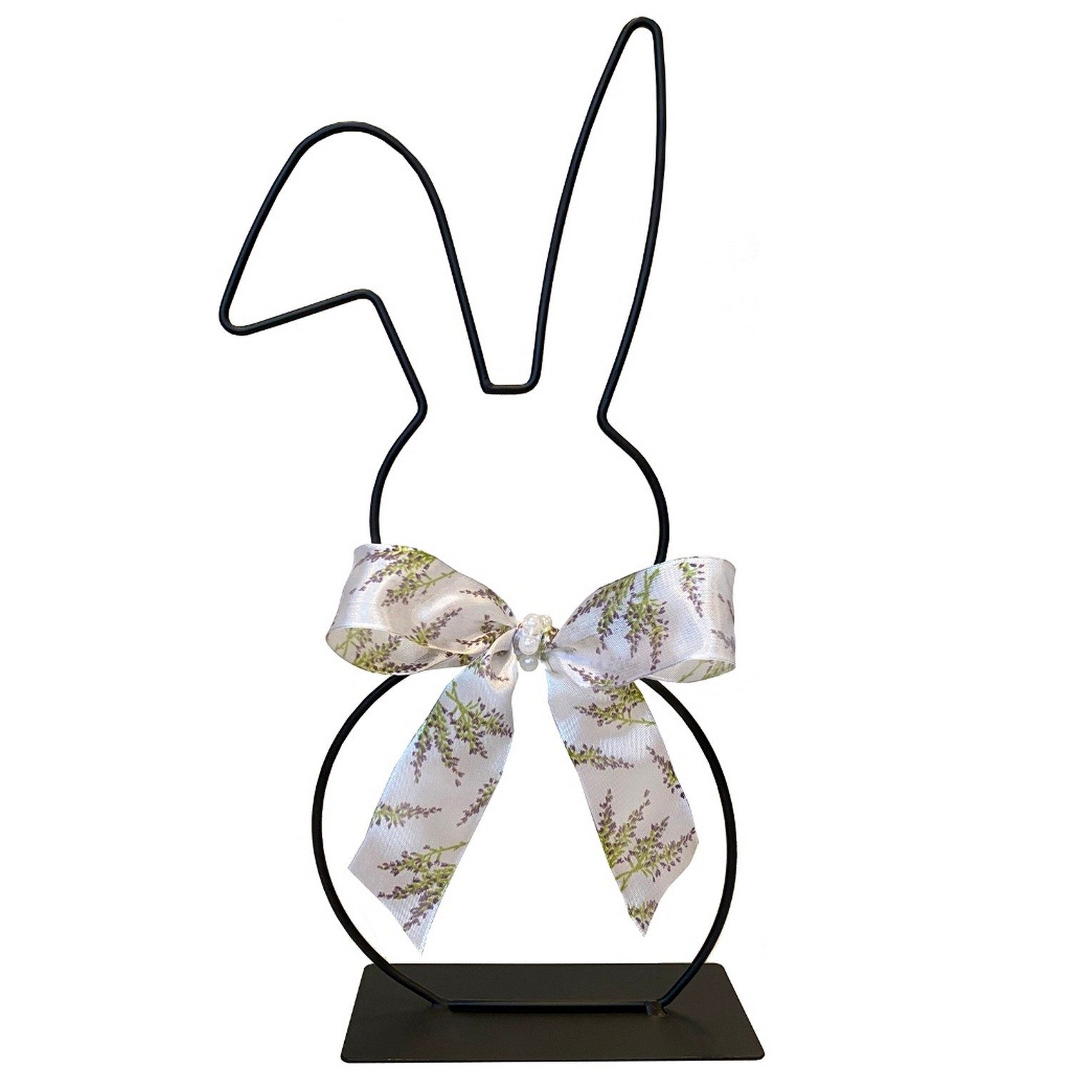 Deko AS Osterhase Dekofigur Osterhase m. Knickohr - Metall - schwarz - 29 cm 0608-20… (1 St., 1 Stück), Plegeleicht