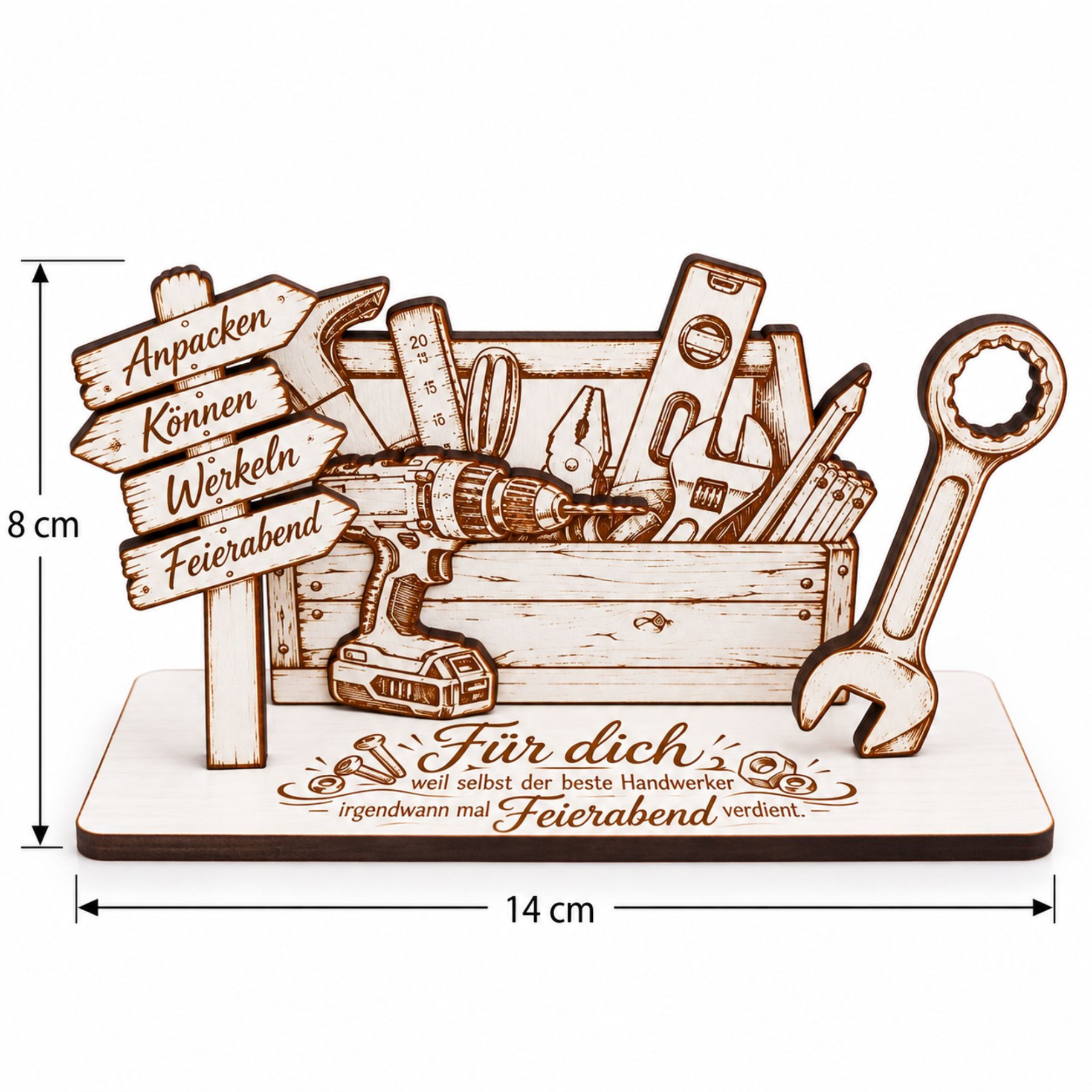 Dekolando Geschenkkarte Handwerker Geldgeschenk Werkzeug Geschenk für Heimwerker 14x8cm – Bild 2 von 5