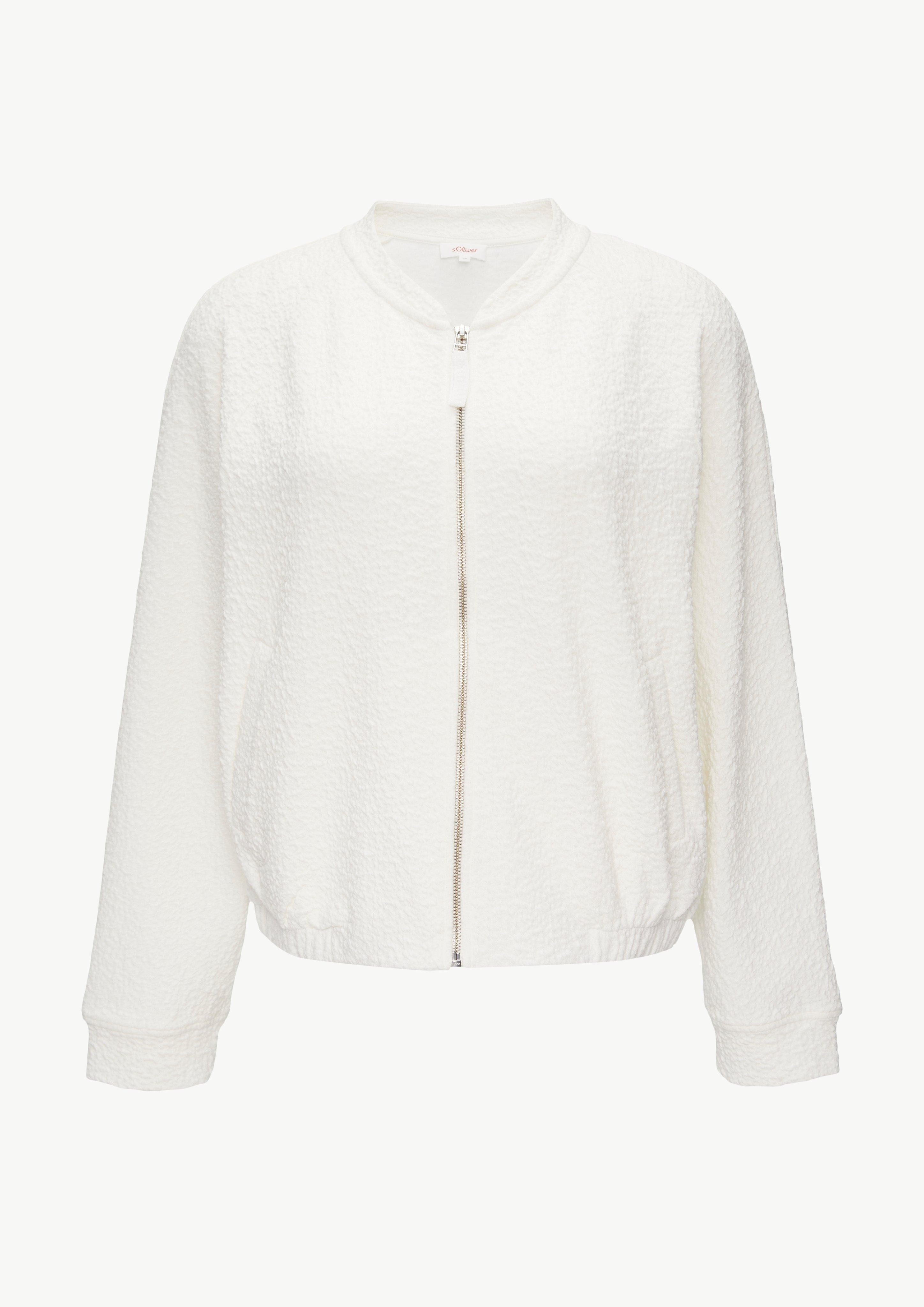 s.Oliver Sweatshirt Strukturierte Blouson mit Fledermausärmeln günstig online kaufen