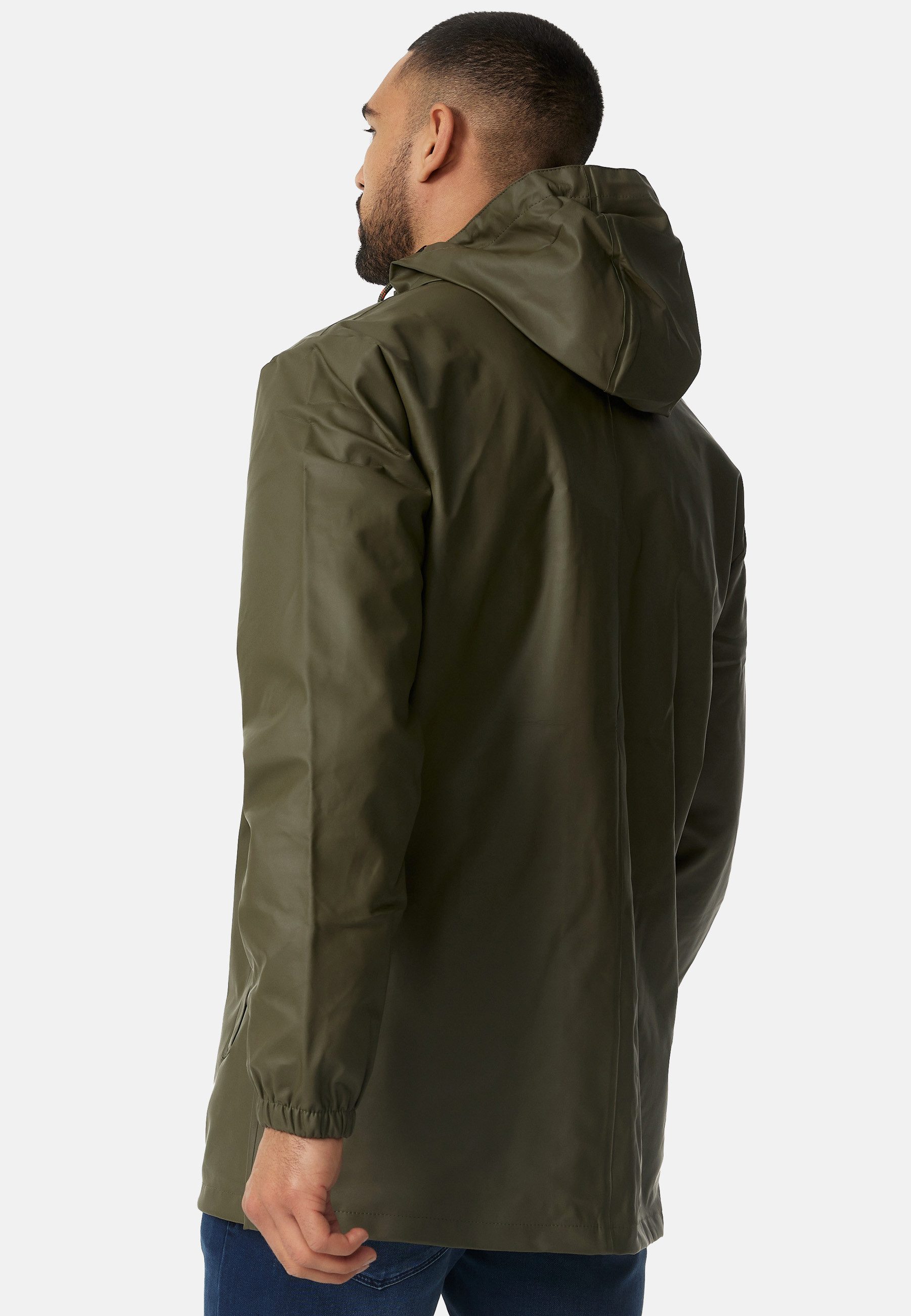 Indicode Regenjacke Herren Malmoe Nässeschutz Herrenjacke halblange, mit Kapuze