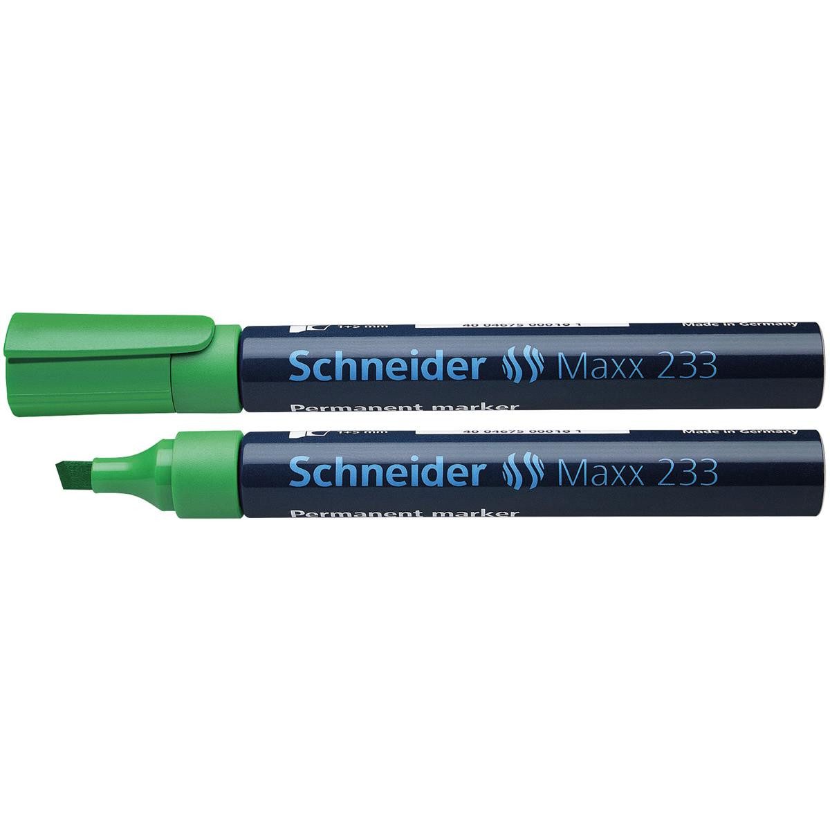 SCHNEIDER Permanentmarker Schneider Permanentmarker 233 123304 1-5mm Keilspitze grün