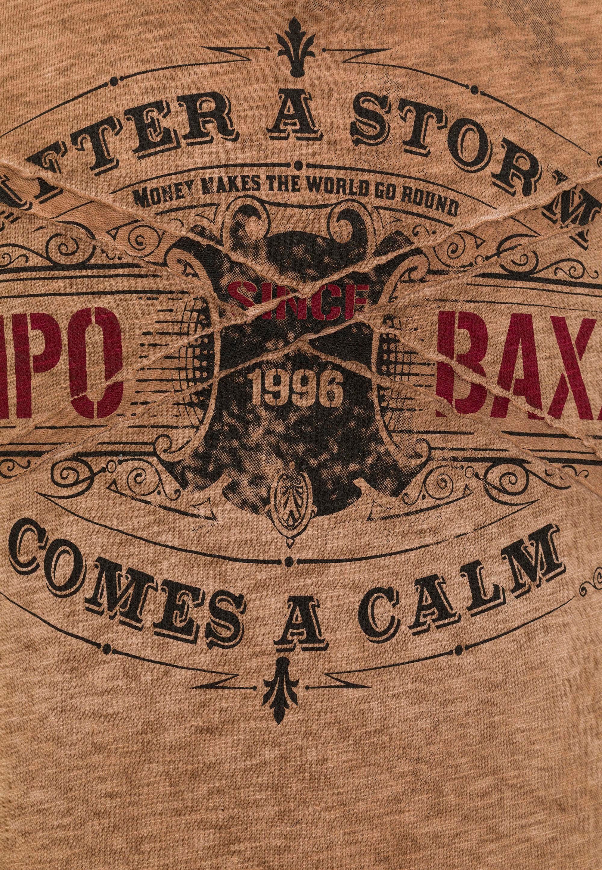 T-Shirt Cipo Baxx & braun im VintageLook