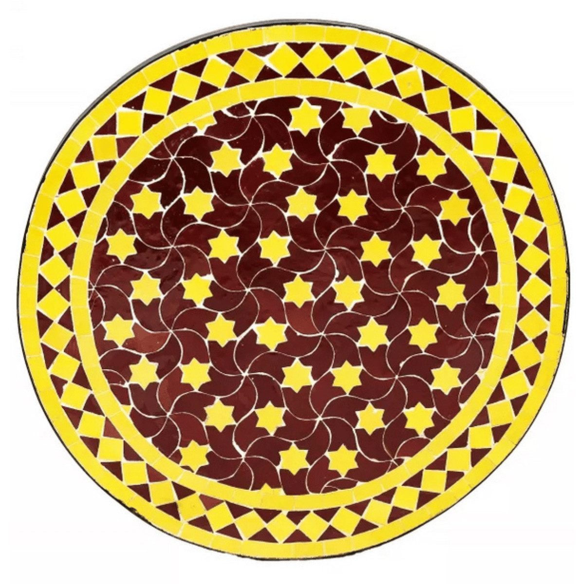 Marrakesch Orient & Mediterran Interior Gartentisch Marokkanischer Mosaiktisch Estrella 80cm, Handarbeit, Handarbeit