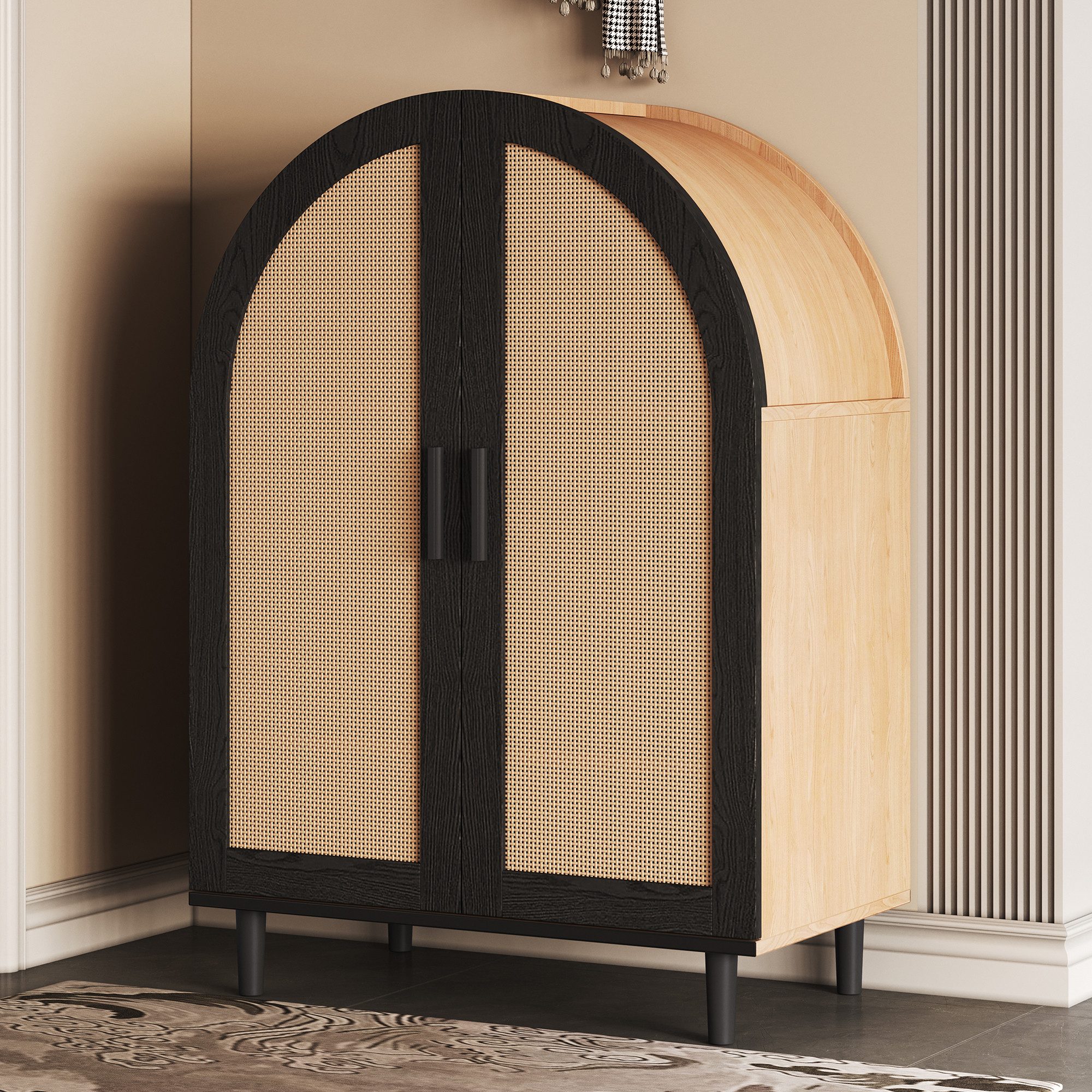 OKWISH Schuhschrank mit abgerundeter Außenseite (Schuhregal, Sideboard, 1-S günstig online kaufen