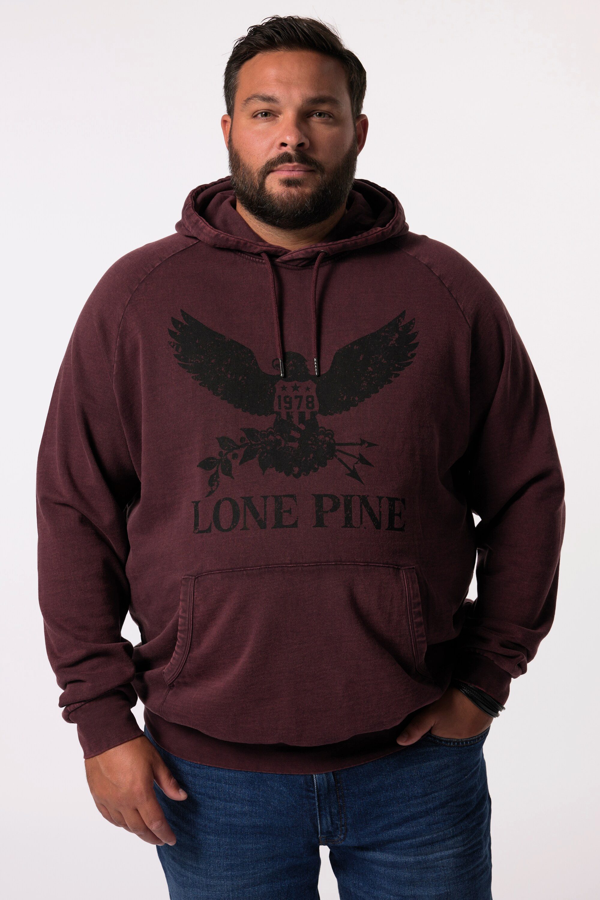 John F. Gee Fleecejacke John F. Gee Hoodie Vintage Look Print bis 8 XL