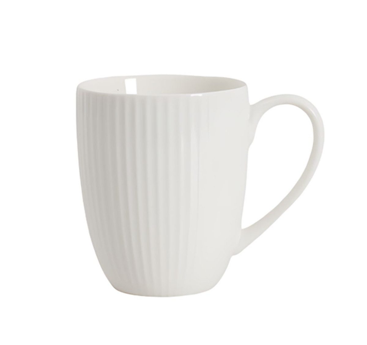 Weissberg Kaffeeservice Kaffeebecher 350 ml aus hochwertigem Porzellan, Relief-Design (2-tlg), Porzellan