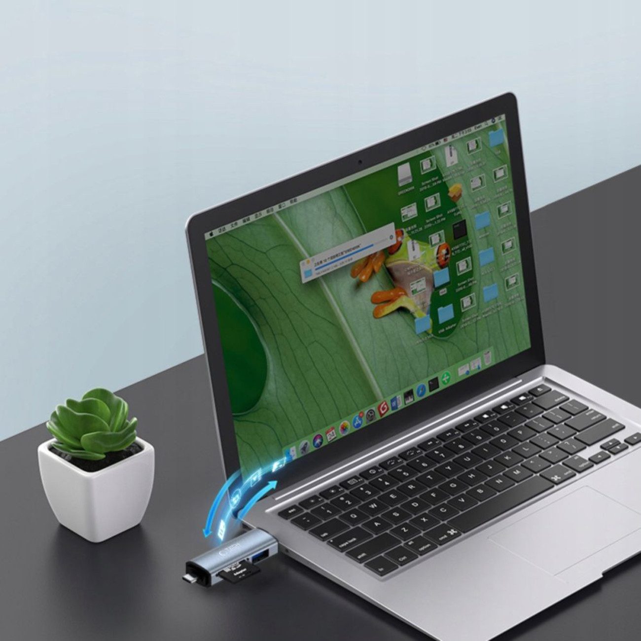 TECH PROTECT Speicherkartenleser UltraBoost, Dual-Interface USB-A/USB-C Kartenleser bis 5 Gbit/s