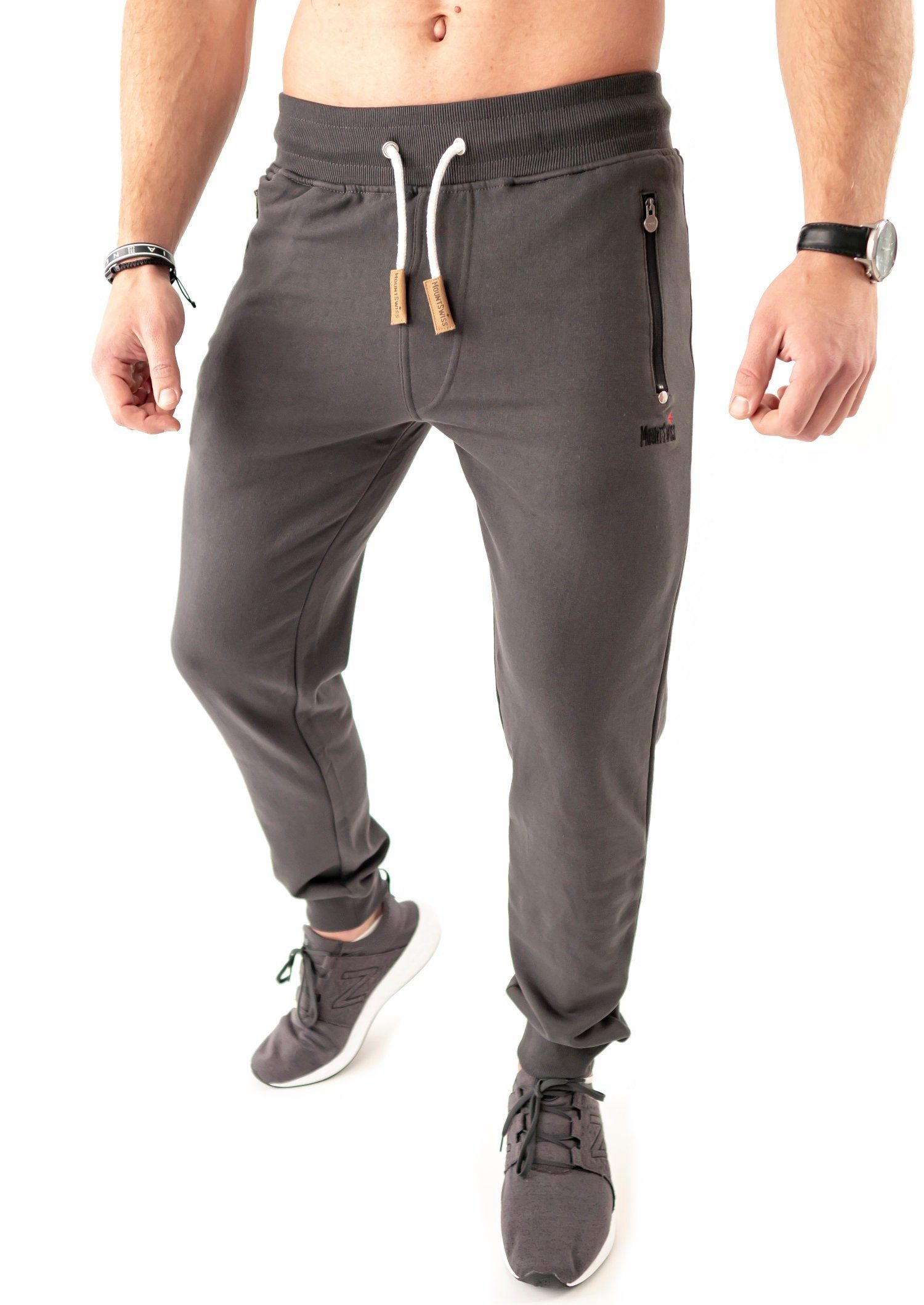 Mount Swiss Jogginghose Mount Swiss Lange Freizeithose Herren Finn I Sweatp günstig online kaufen