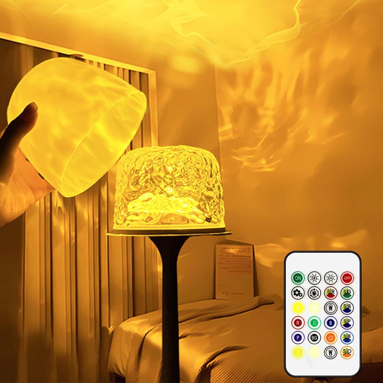 BlingBin LED Tischleuchte 2-in-1-Ozeanlampe Wasserwellenlampe, 16 günstig online kaufen