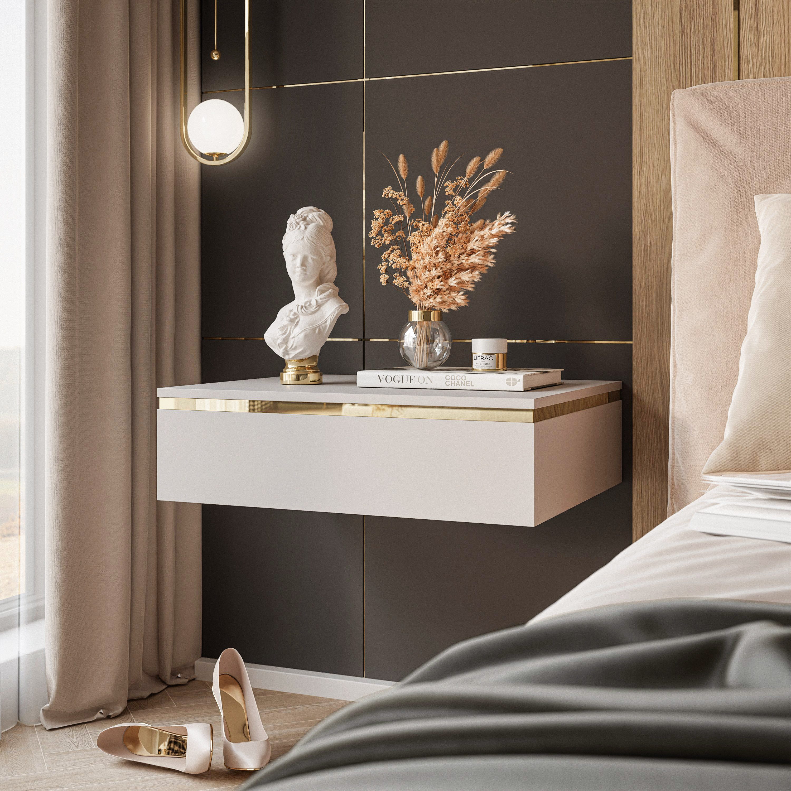 Lookway Nachttisch AURORA Kaschmir zum Aufhängen, Breite : 48,4 cm günstig online kaufen