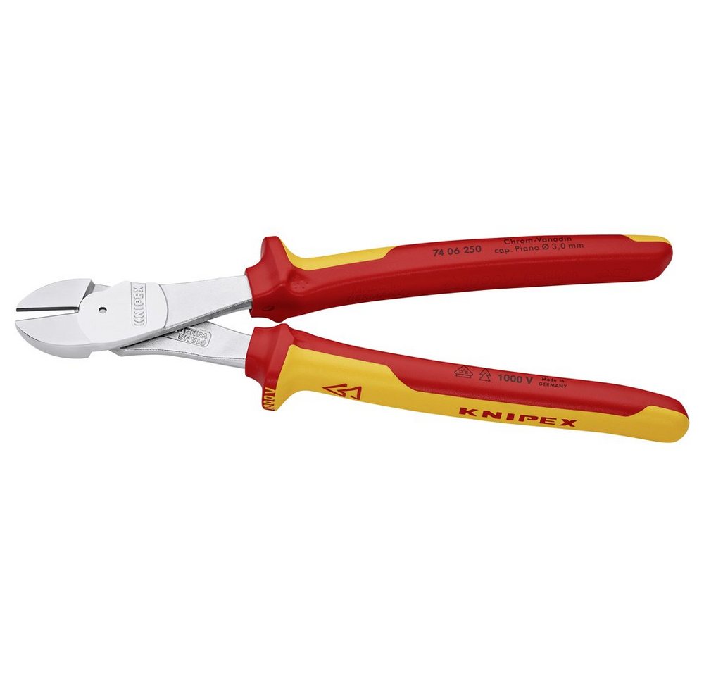 Thumbnail - Knipex Seitenschneider Knipex 74 06 250 VDE Kraft-Seitenschneider mit Facette 250 mm