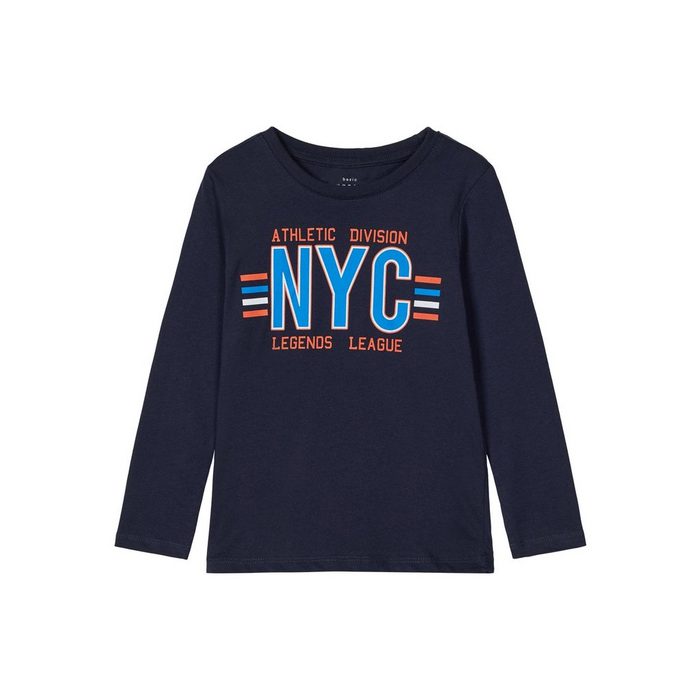 Name It Longsleeve Name It Jungen langarm Shirt mit Print "NYC" (1-tlg) aus reiner Baumwolle mit Frontprint