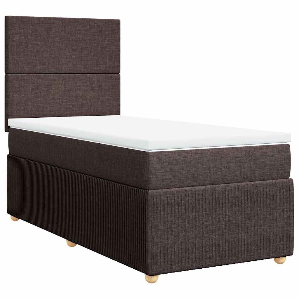 vidaXL Bett Boxspringbett mit Matratze Dunkelbraun günstig online kaufen