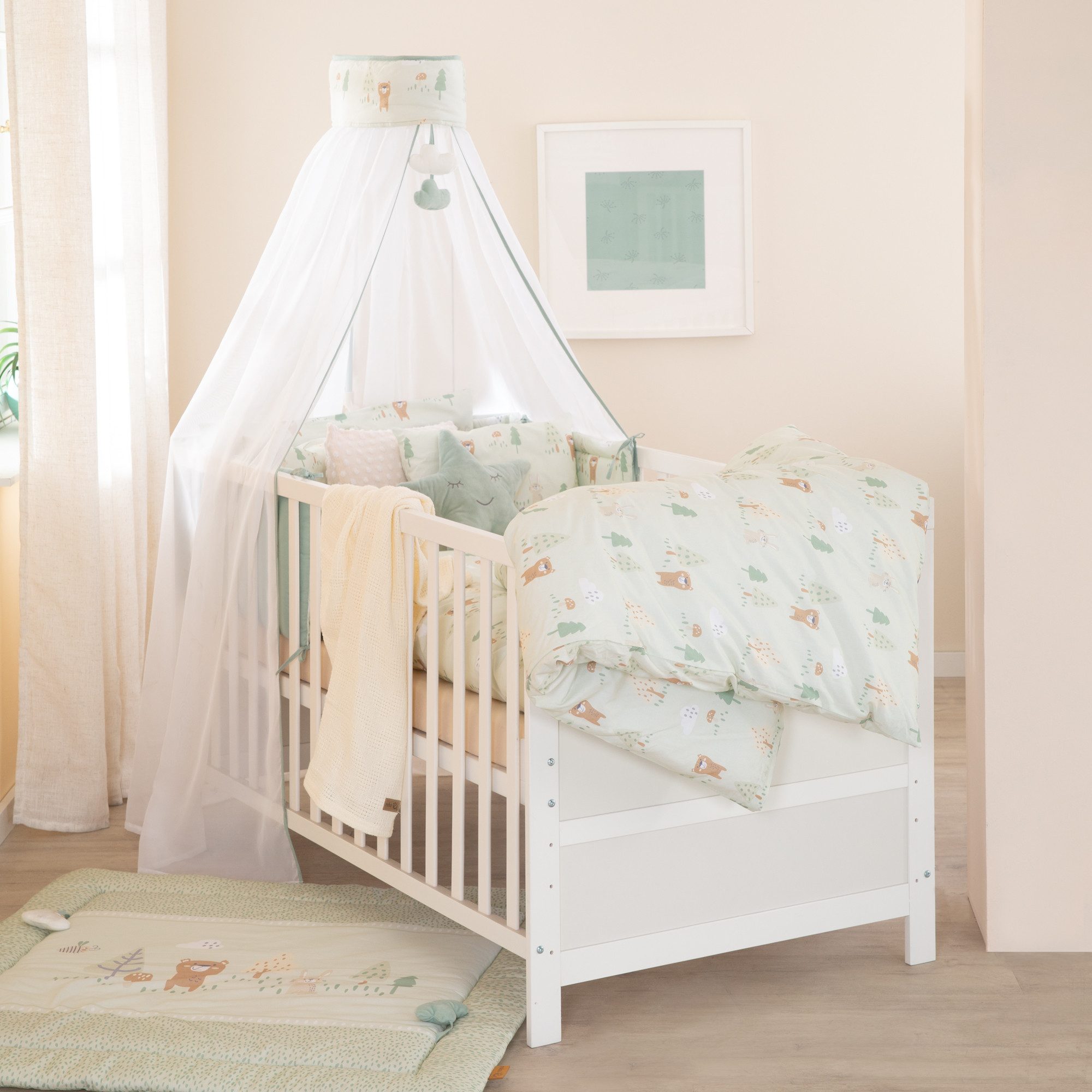 roba® Kinderbettwäsche Woodland Buddies 100 x 135 cm - Babybettwäsche mit T günstig online kaufen