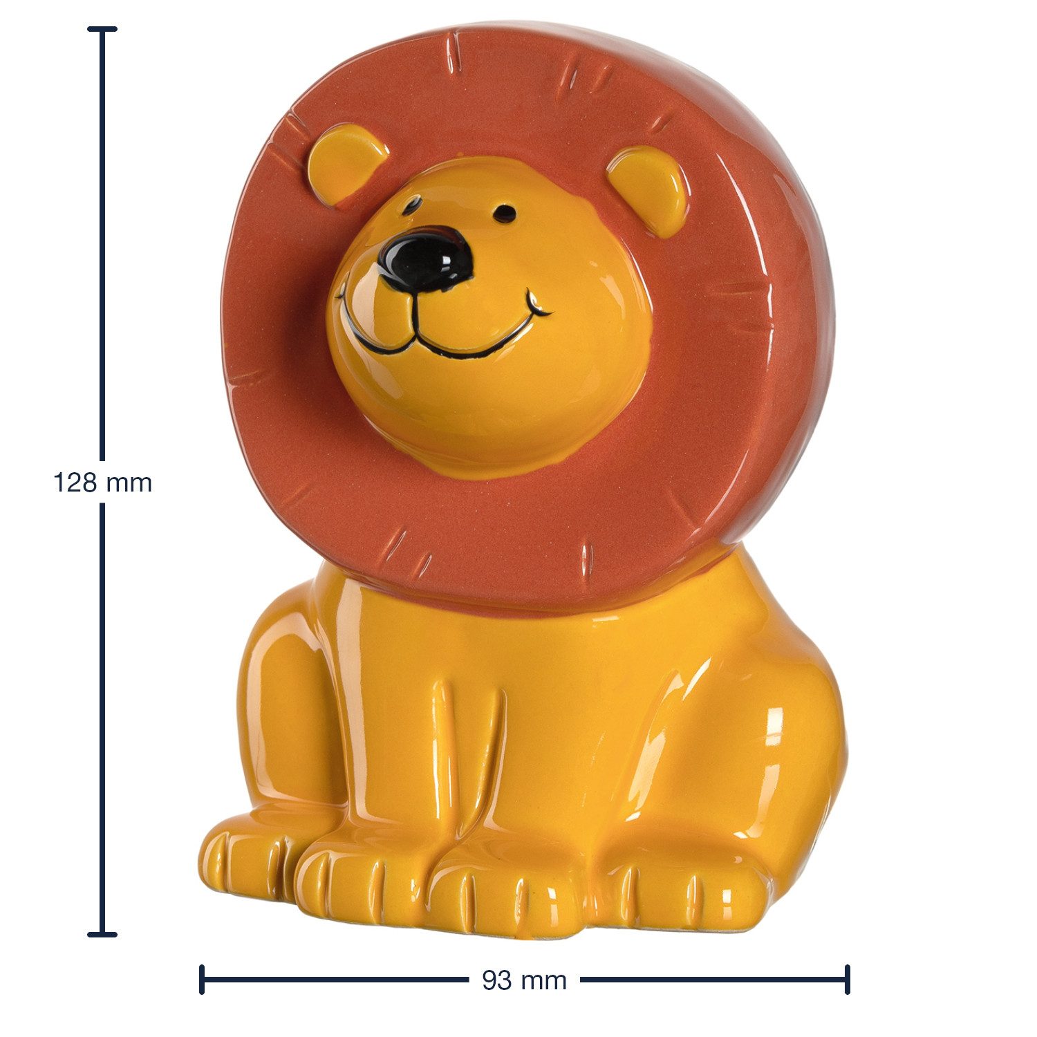 LEONARDO Spardose Bambini, (Packung, Figurales), Löwe, Maße: 12,8 x 9,3 x 9,2 cm (HxBxT)