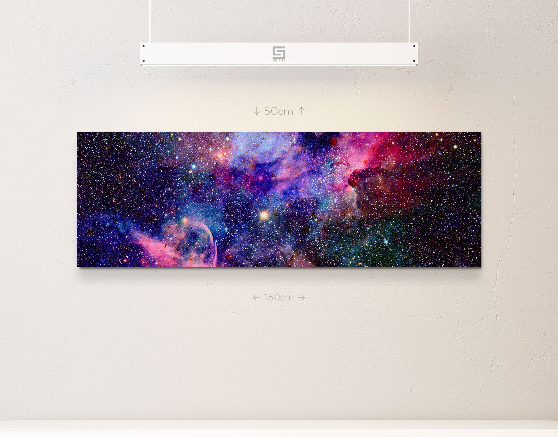 Sinus Art Leinwandbild Nebel und Galaxien im Weltraum - Leinwandbild günstig online kaufen