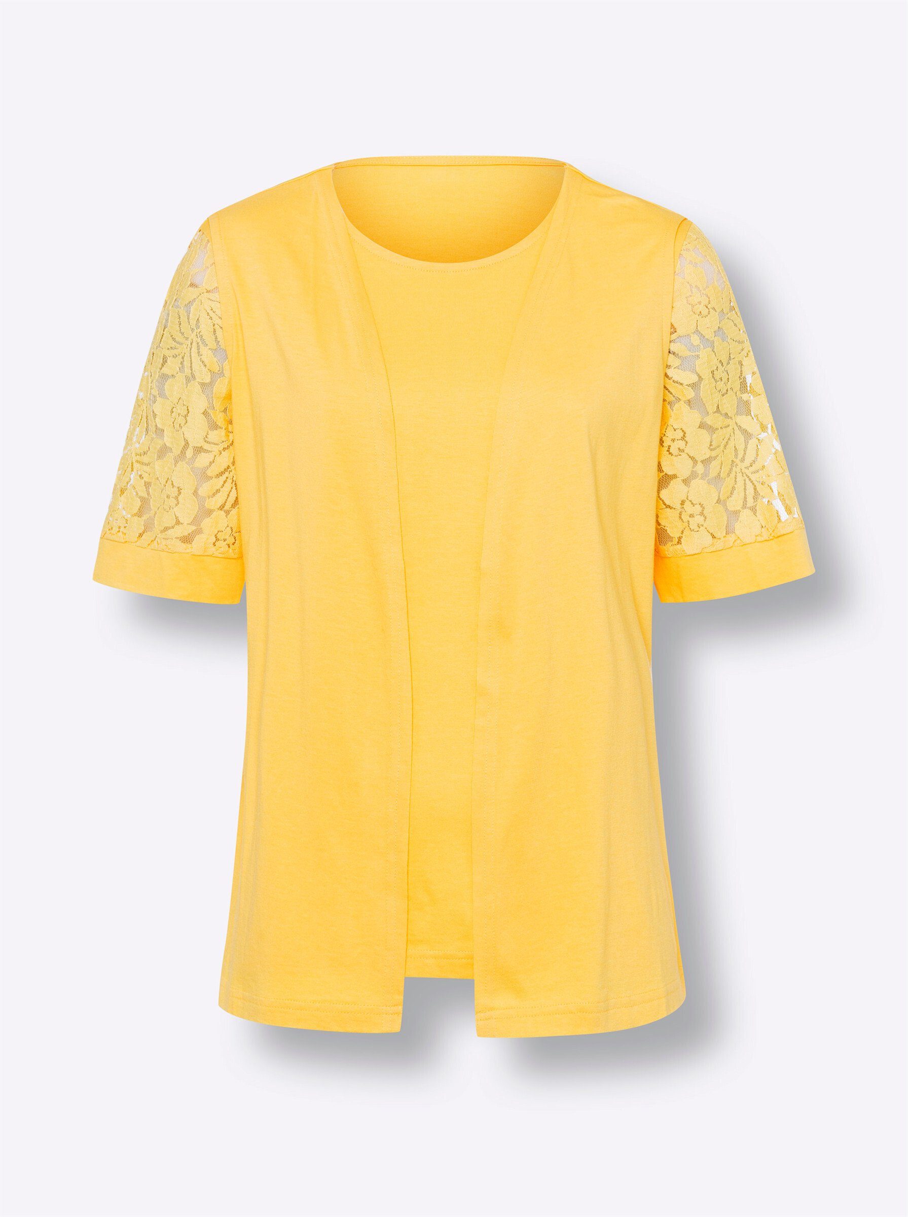 Sieh an! Shirtjacke gelb