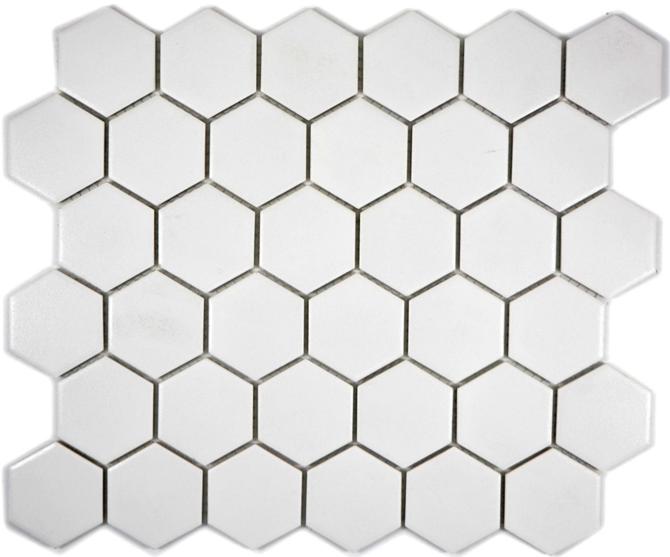 Bodenfliese weiß Fliese Hexagonale Mosaik Bodenfliese rutschsicher Keramik Mosani