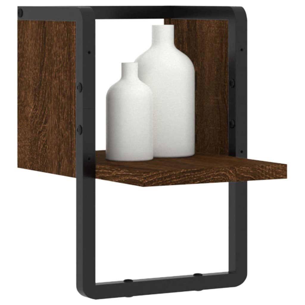 vidaXL Regal Wandregal mit Stange Braun günstig online kaufen