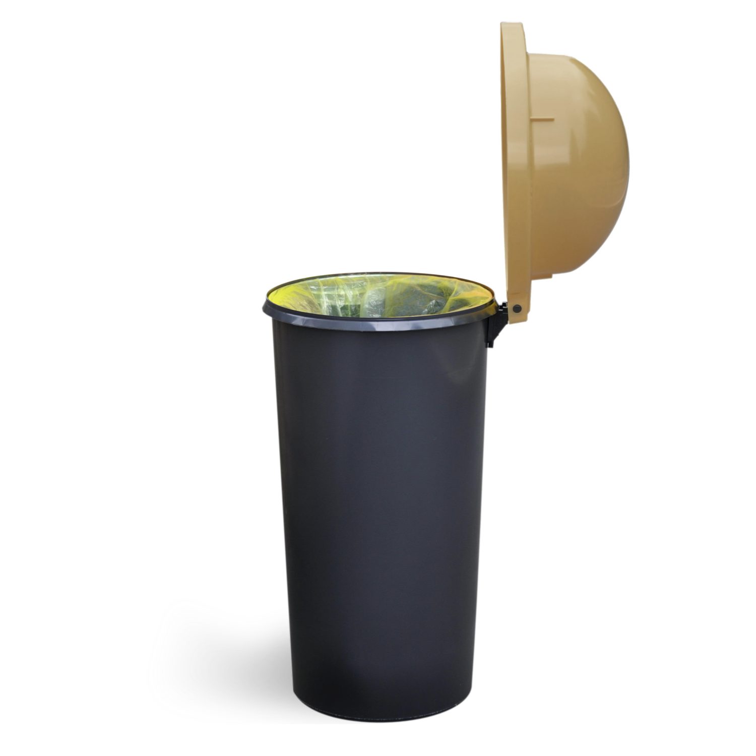 Gelben Cappuccino den KUEFA HD KUEFA Liter Mülleimer 60L Sack, / Müllsackständer Müllsackständer für 60
