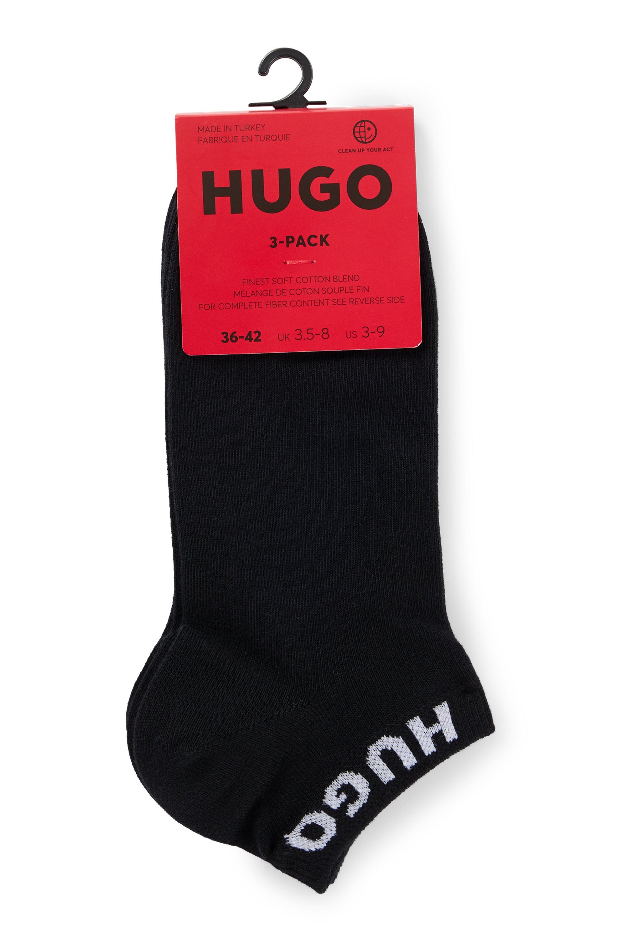 HUGO Socken 3P AS UNI CC W (Packung, 3-Paar, 3er) mit kontrastfarbenen Logo günstig online kaufen