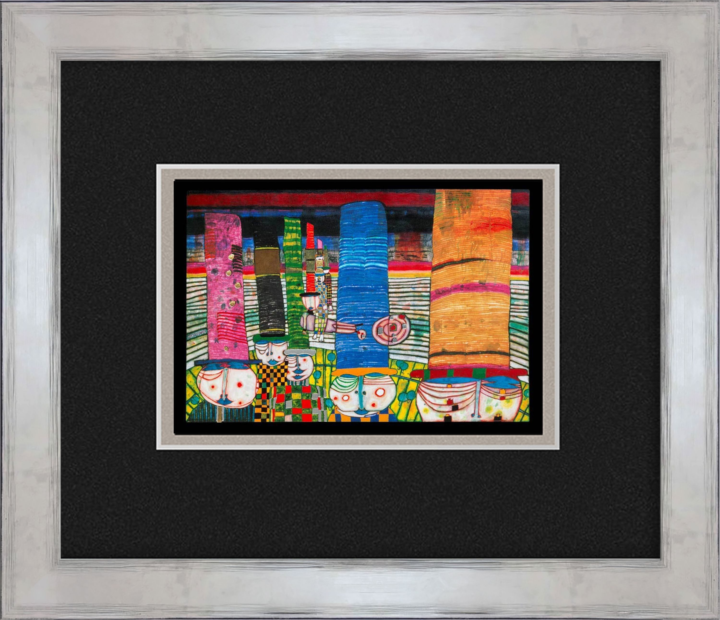 artissimo Bild mit Rahmen Hundertwasser / Poster gerahmt 35x30cm / Bild mit günstig online kaufen