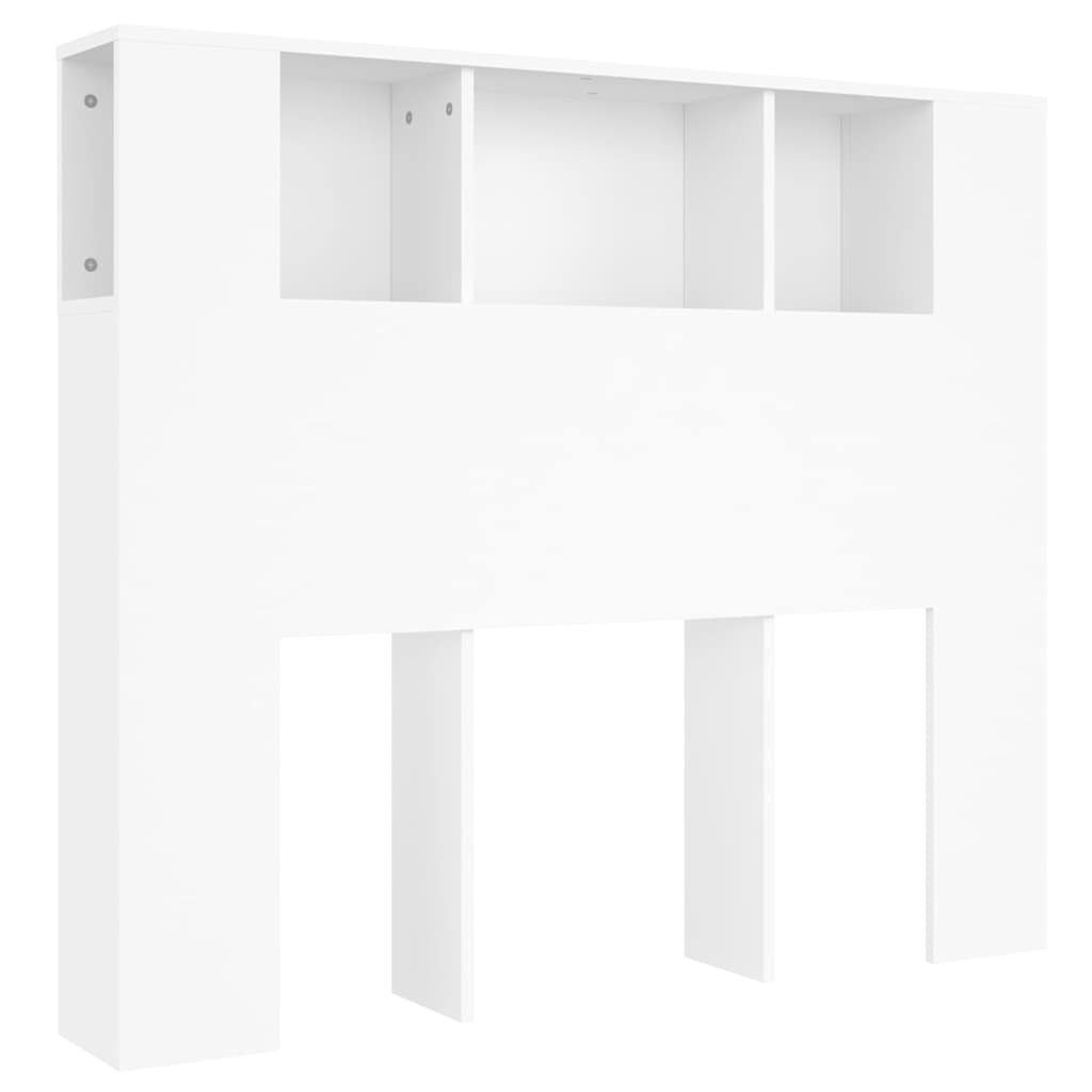 vidaXL Bett Kopfteilschrank Weiß 120 x 18,5 x 102,5 cm (1-tlg)