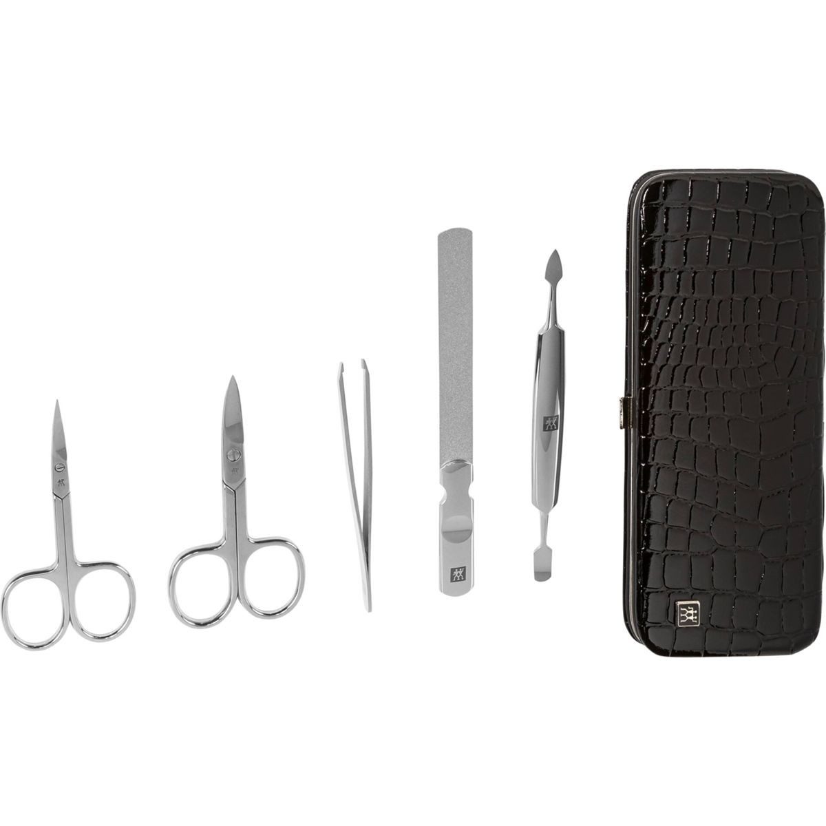 Zwilling Nagelknipser-Set Maniküre Pediküre Set 5tlg. mit Nagelschere, Leder