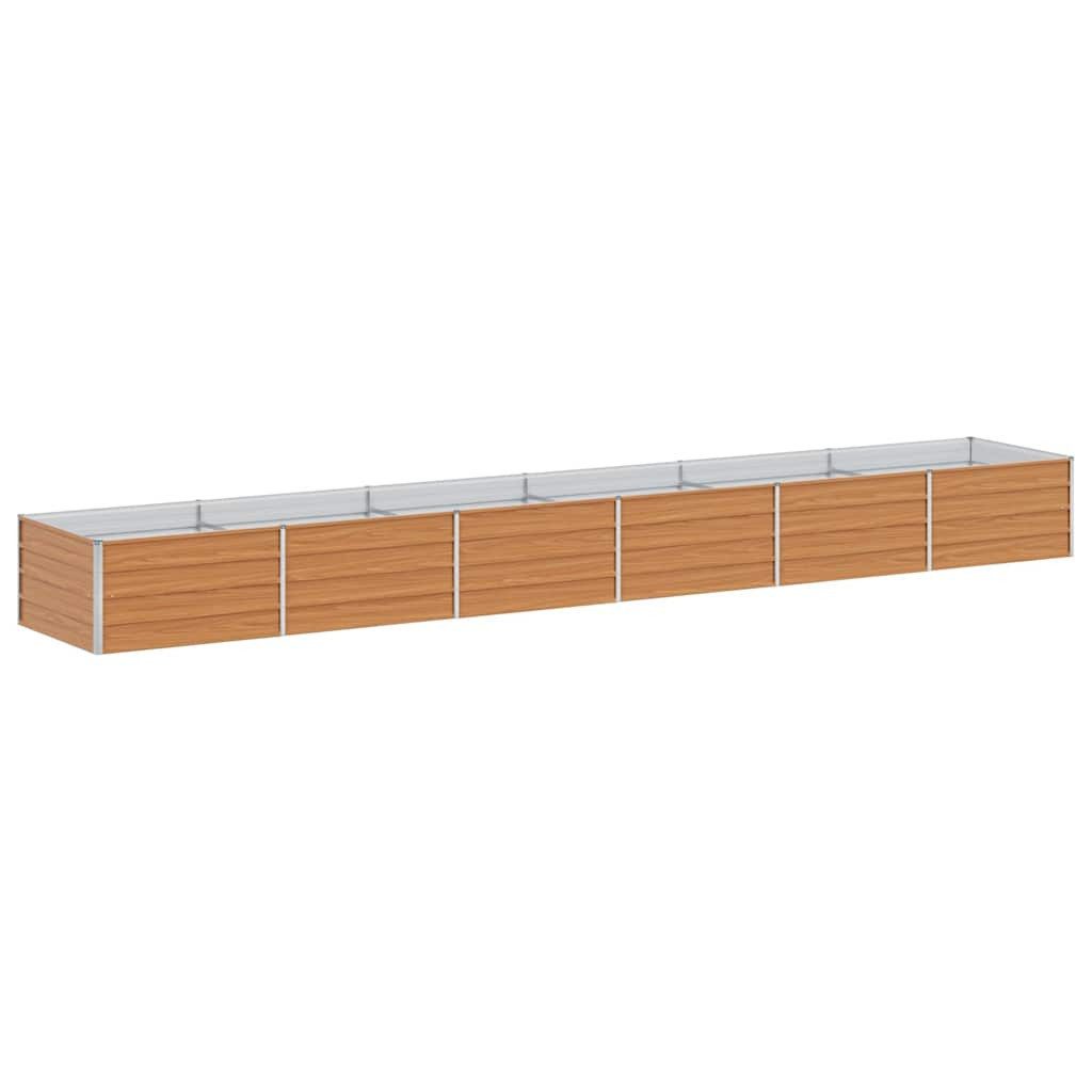 vidaXL Hochbeet Hochbeet Hellbraun 480 x 80 x 45 cm Verzinkter Stahl (1 St)