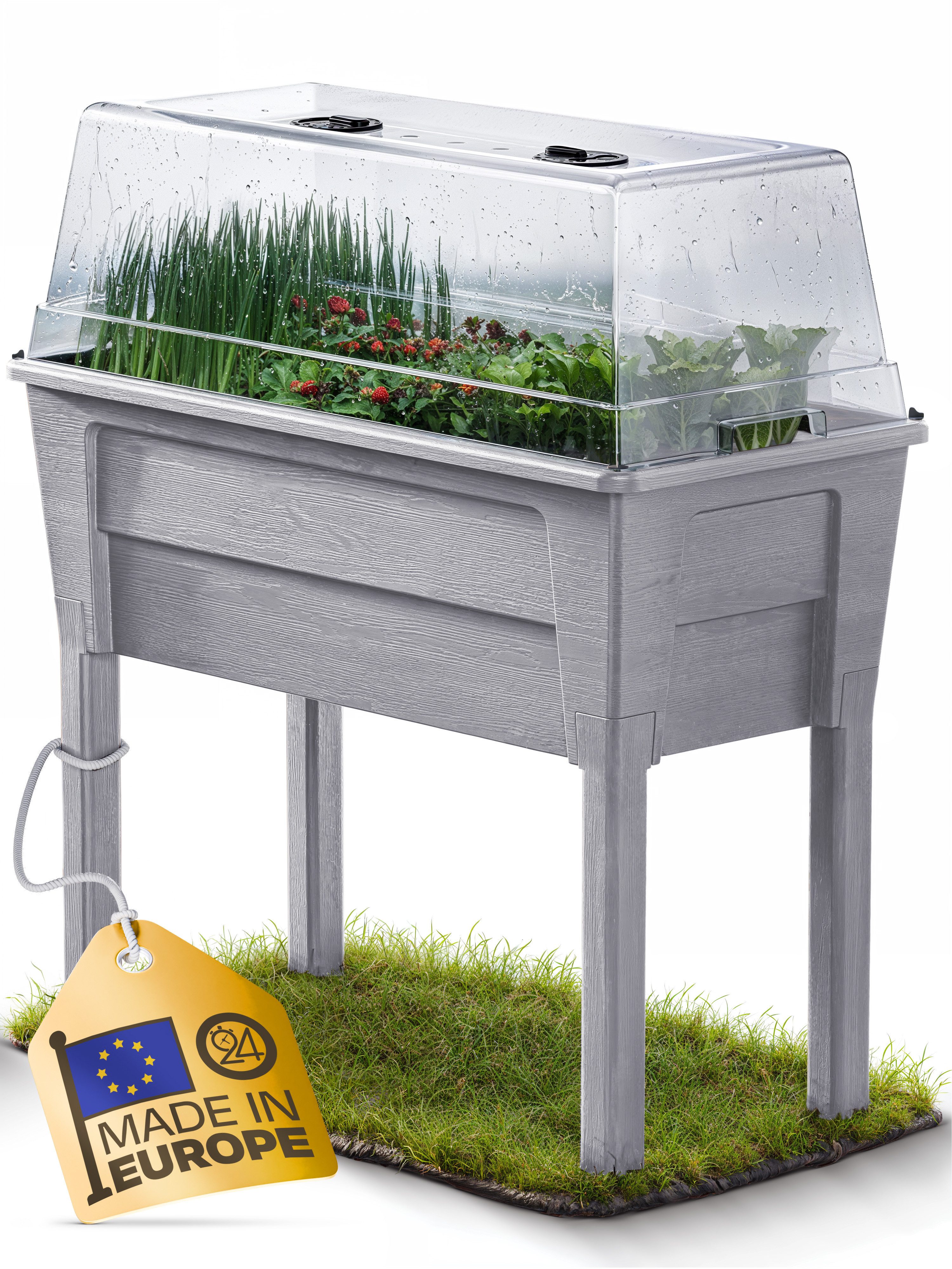 ONDIS24 Hochbeet Blumenkübel Frühbeet Gewächshaus Victoria