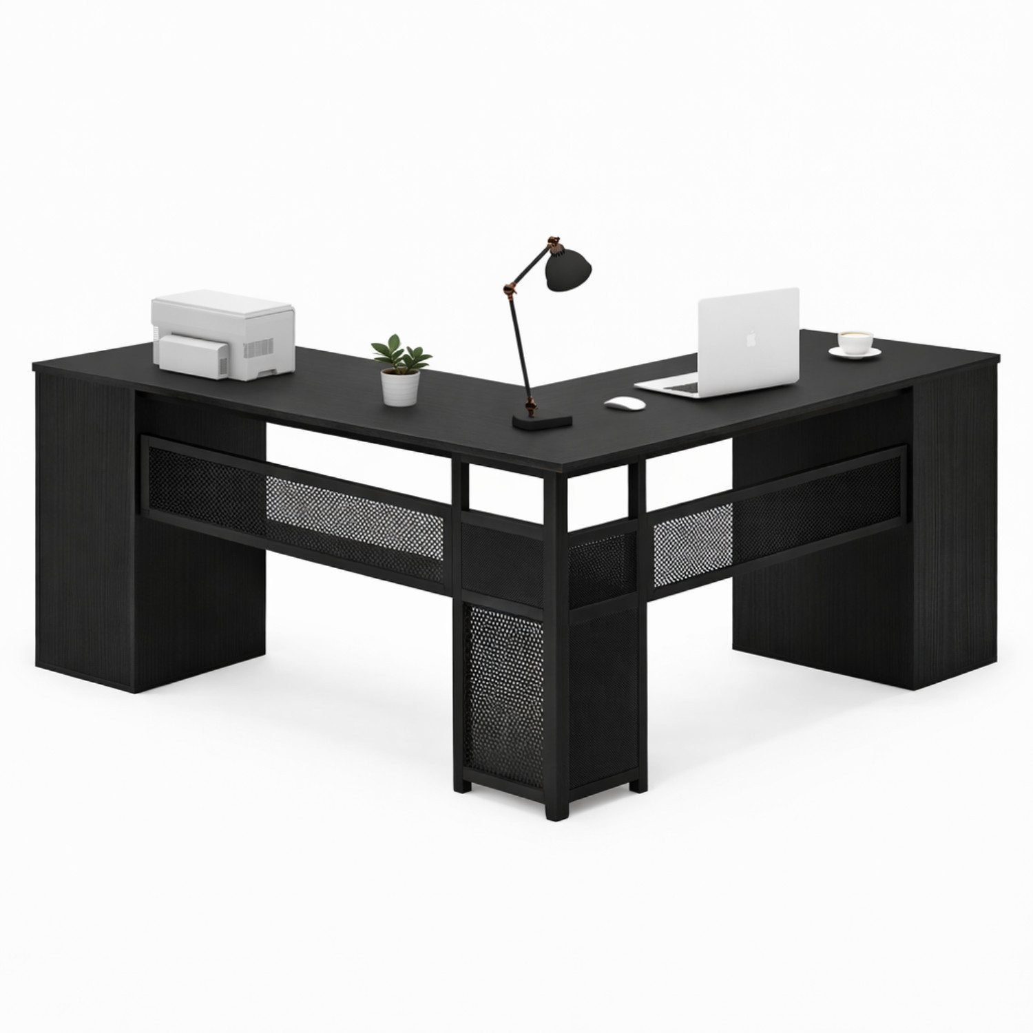mukuhi Schreibtisch SCHREIBTISCH L-Form mit Schubladen Eckschreibtisch Büro 150 cm