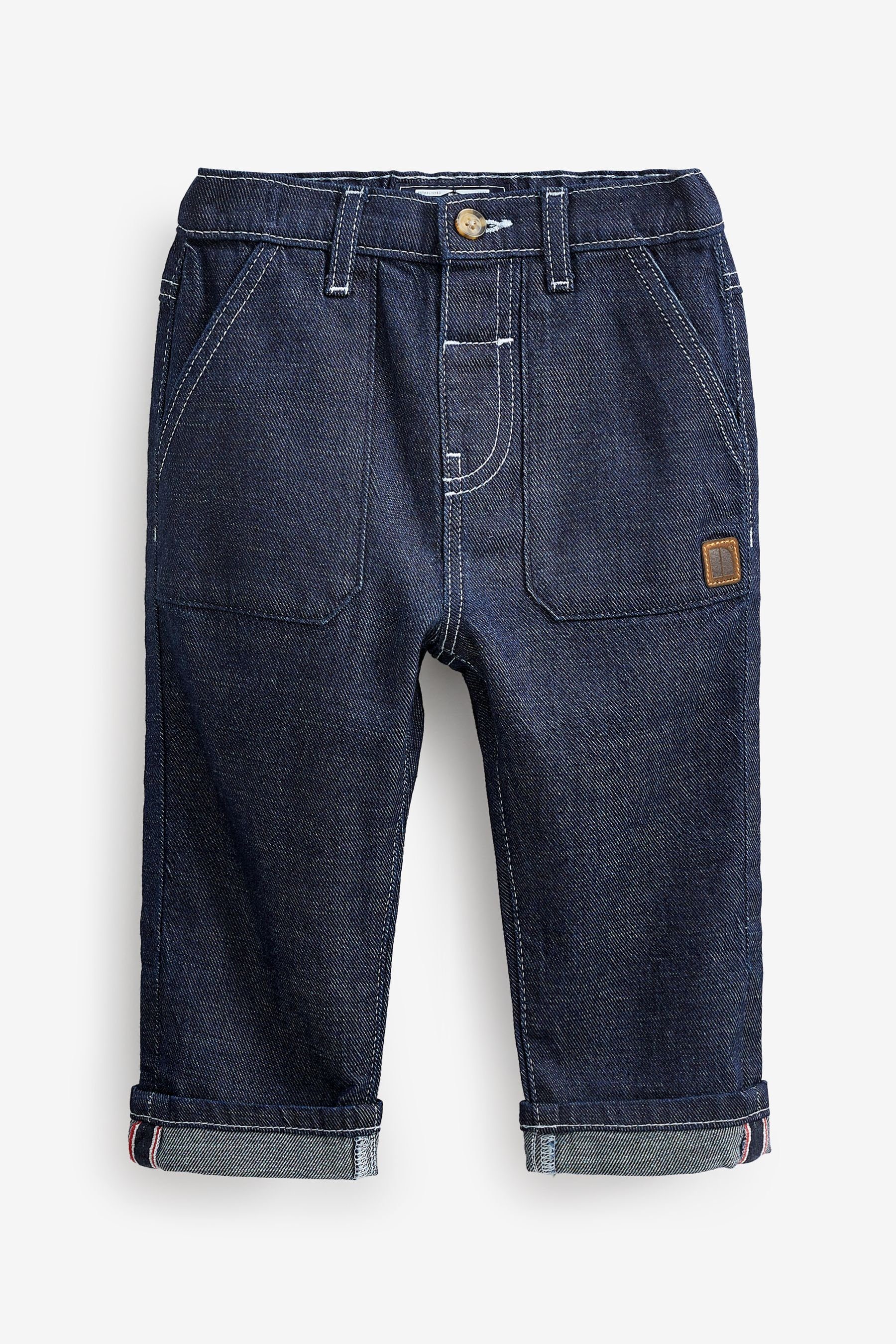 Next (1-tlg) Raw Denim Push-up-Jeans aus Workwear-Jeans