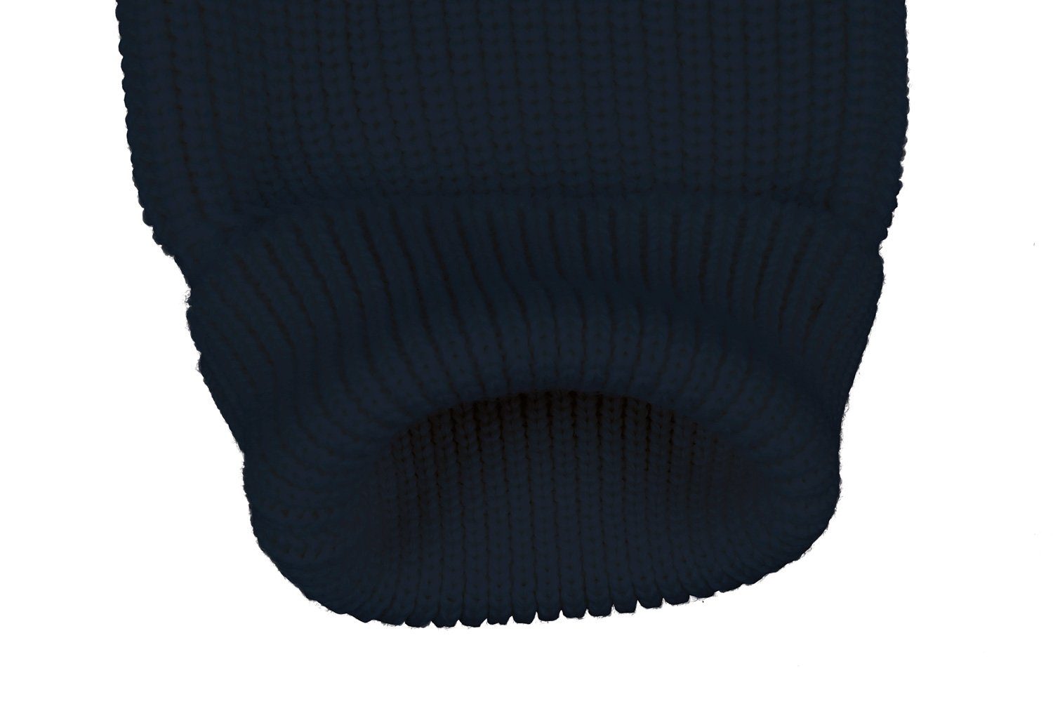 Schurwolle mit aus Strickjacke und Hellgraumeliert Reißverschluß Troyerkragen (1-tlg) Blauer Peter