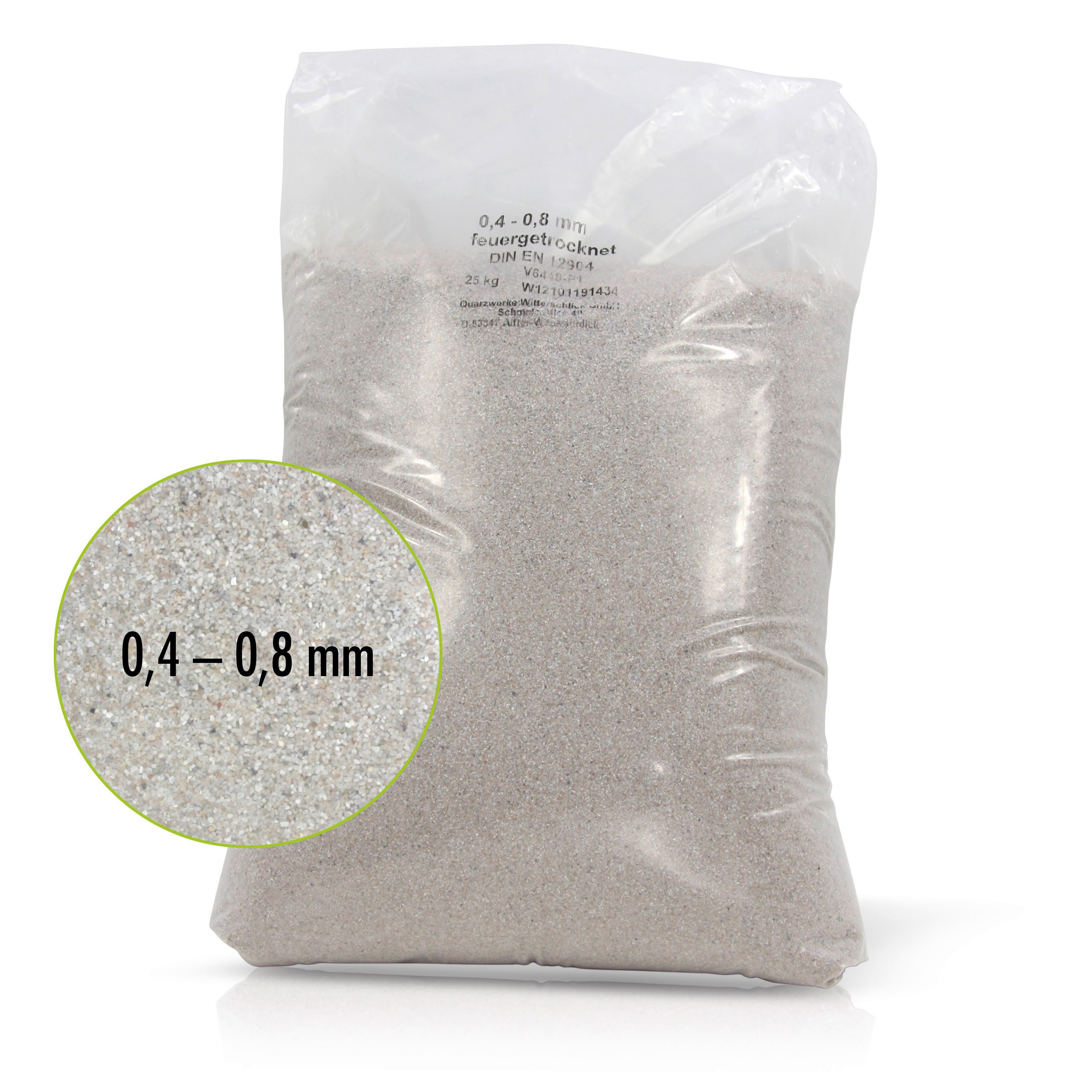 Höfer Chemie GmbH Poolpflege 25 kg Premium Quarzsand Filtersand 0,4 - 0,8 mm, Effizienter Filtersand für klares Poolwasser