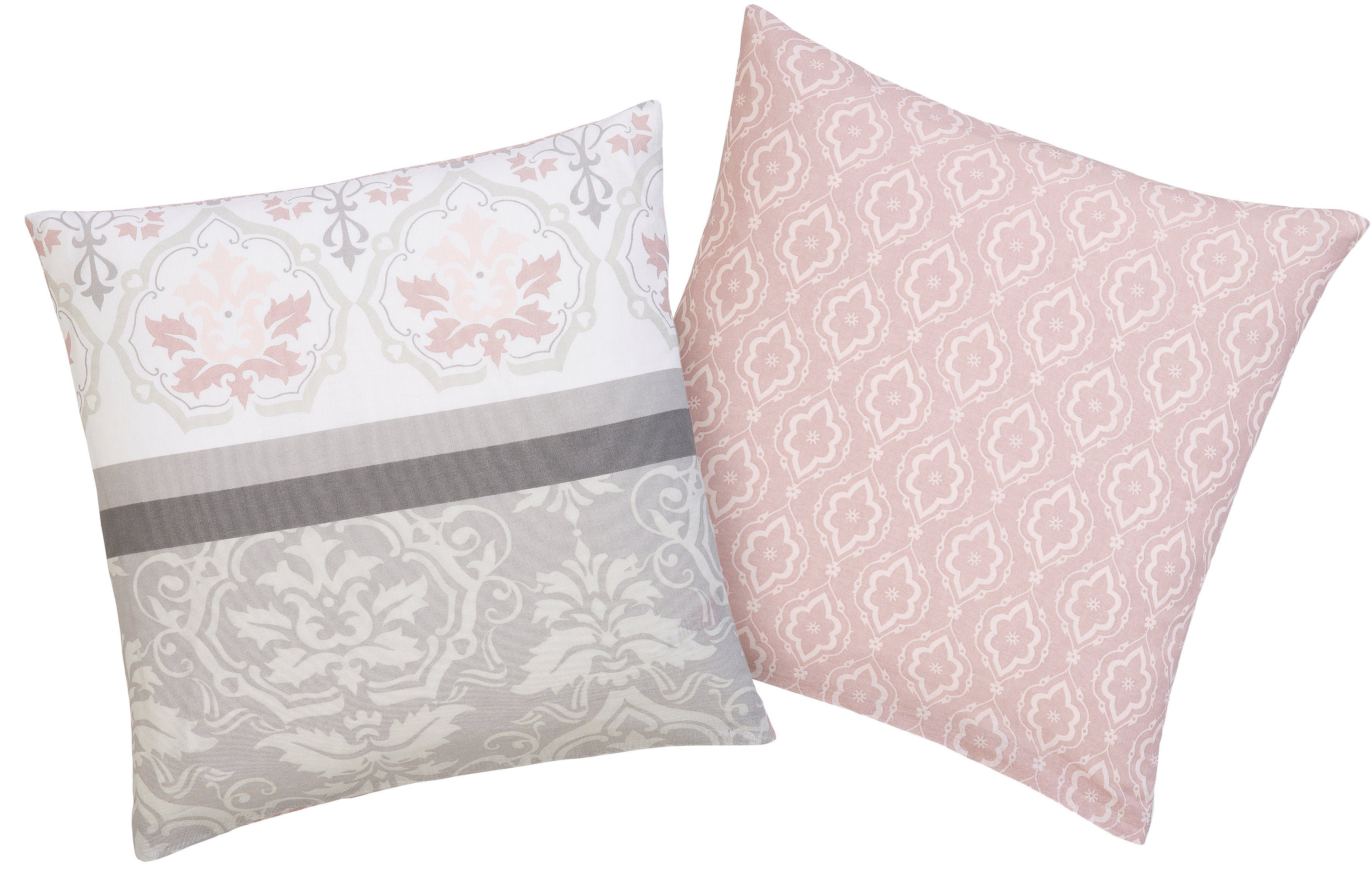 OTTO home Kissenbezüge Cremona, (2 Stück), floraler Kissenbezug, geeignet für Kinder, OEKO-TEX® zertifiziert