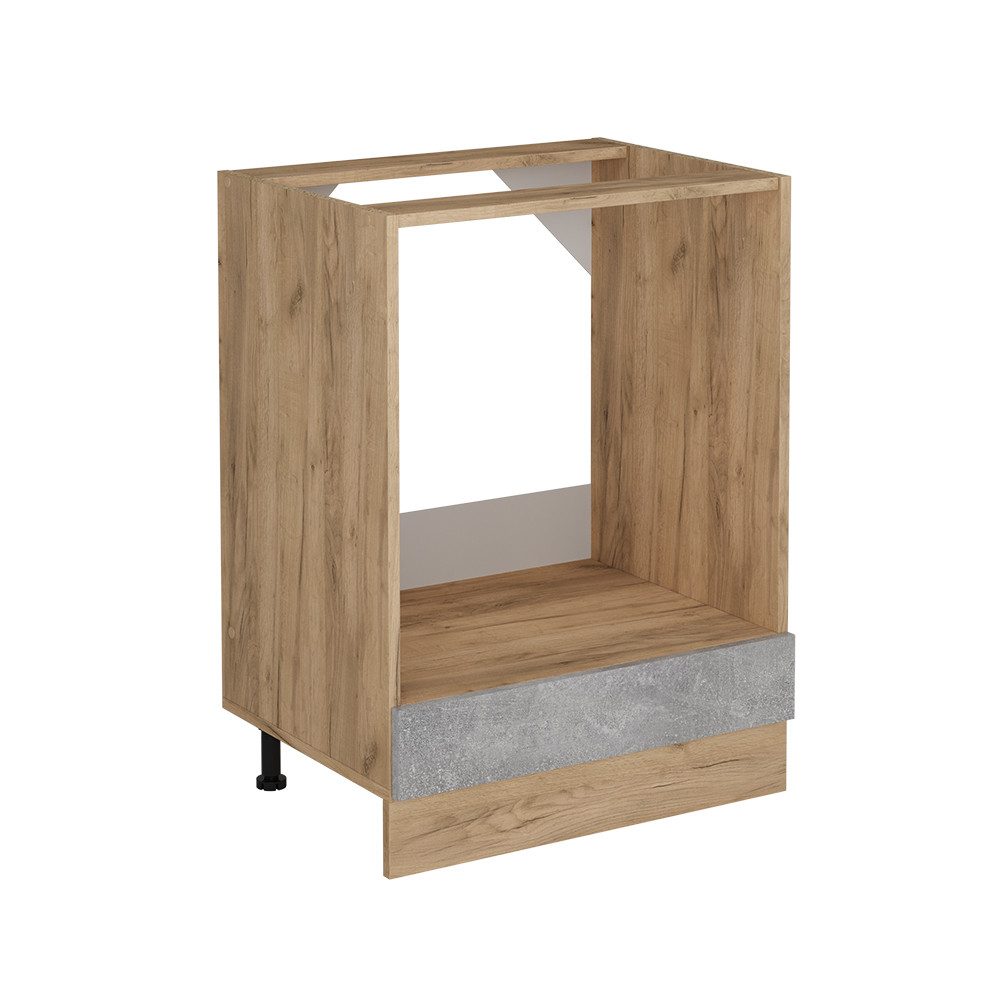 Vicco Herdumbauschrank R-Line, Beton/Goldkraft Eiche, 60 günstig online kaufen