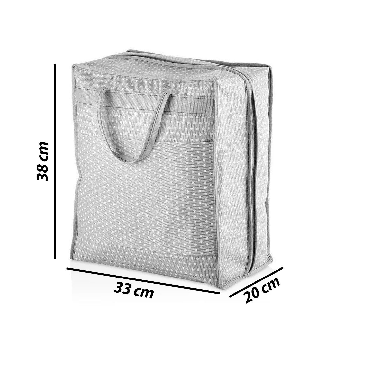 Jungengel Kofferorganizer Graue gepunktete Schuhtasche für Reisen und Outdoor – 35 × 22 × 40 cm (1-tlg), Gepunktetes Polyestermaterial, 6 separate Schuhfächer – Bild 5 von 5