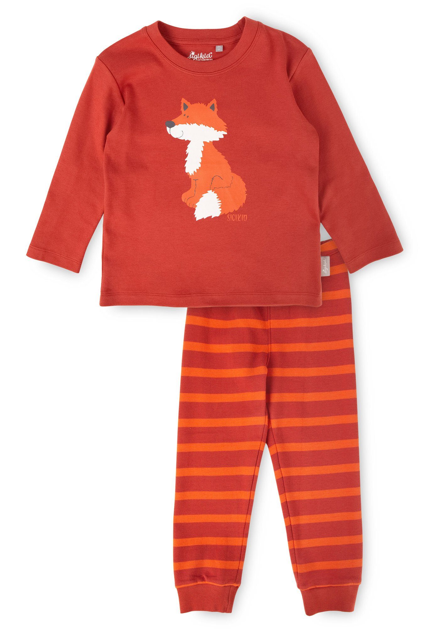 Sigikid Pyjama Kinder Nachtwäsche Pyjama, Bio-Baumwolle (2 tlg) rot